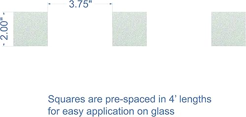 Miniatura 2 de Marcadores de distracción - Pegatinas de concientización de vidrio para puertas de vidrio (cuadrados)