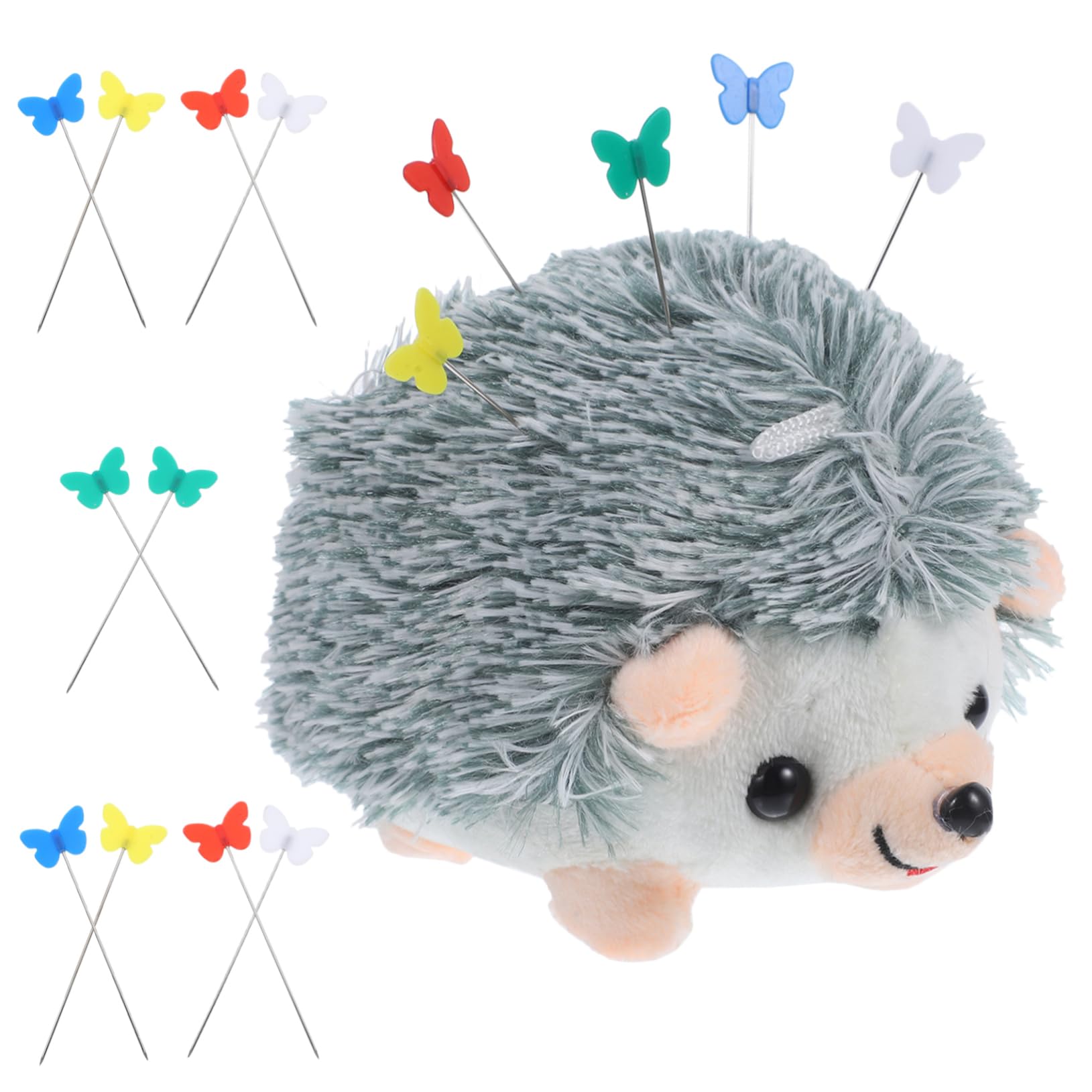 VILLCASE 5juegos Cojín De Agujas De Erizo De Peluche Alfileres De Costura Portátiles Accesorio De Costura Compacto y Lindo Para Quilting y Manualidades Incluye De