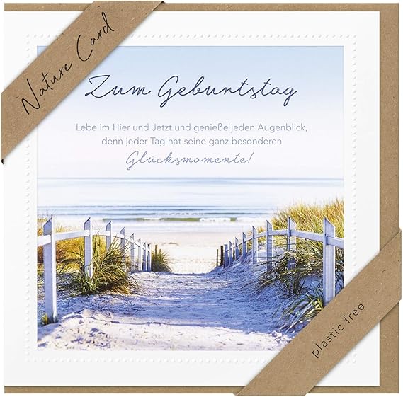 Biglietto Compleanno Sostenibile Nature Card - 15.5x15.5 Cm, Con Busta - Foto 7