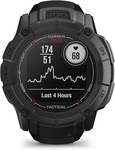 Miniatura 4 de Garmin Instinct 2X Solar - Edición táctica, reloj inteligente GPS resistente, linterna integrada, calculadora balística, capacidad de carga solar,
