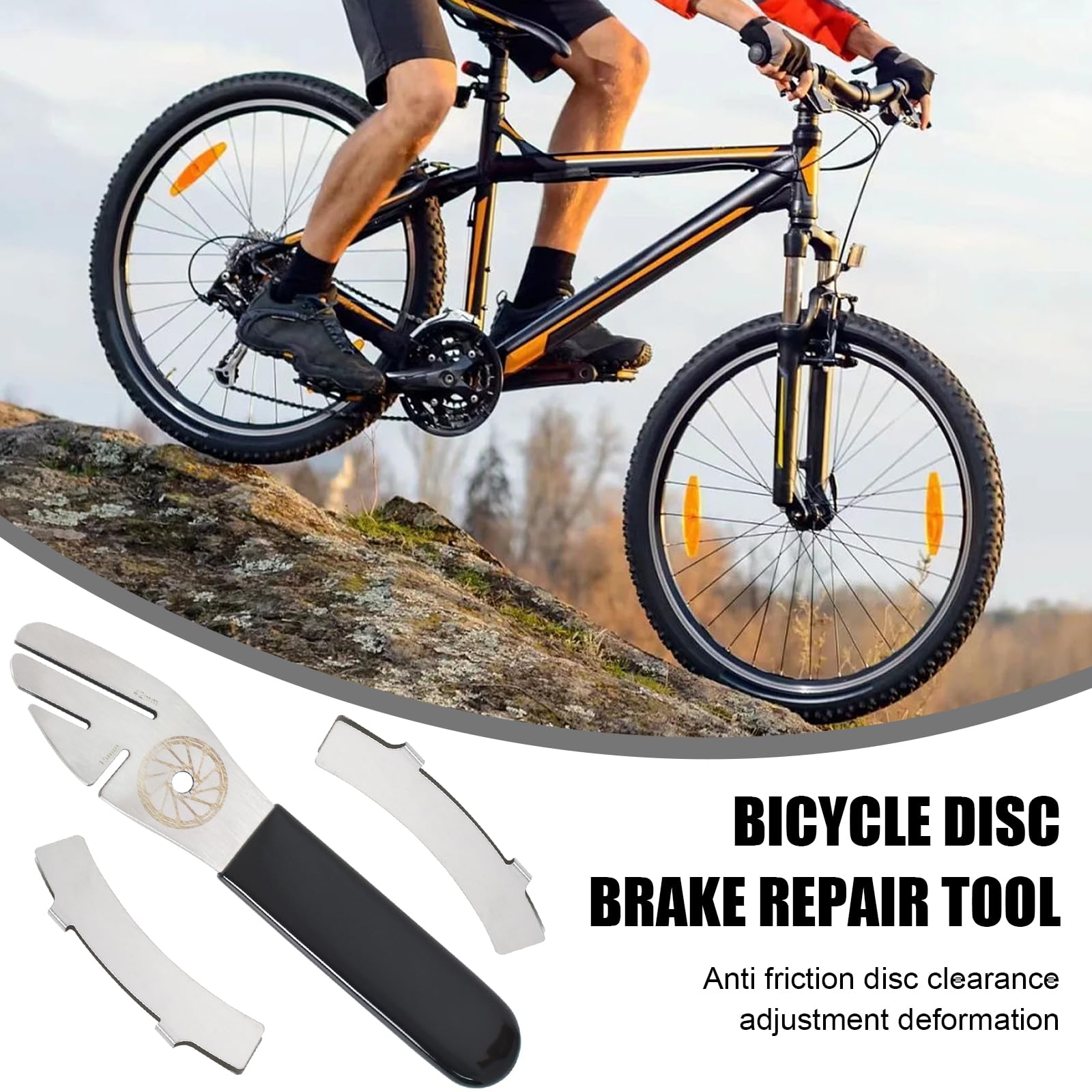 Set 3 Pezzi Allineatore Disco Freno Bici - Chiave Per Regolazione Freni, Acciaio Inox, Per Strada E MTB - Foto 10