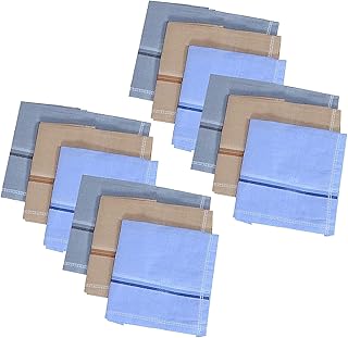 Kuber Industries Premium Safari Cotton Men's Handkerchief|Pocket Hanky For Men|Neat Stiched With Printed Colors " 50x50 CM"|Pack of 12 (Light Multi)-picture-40