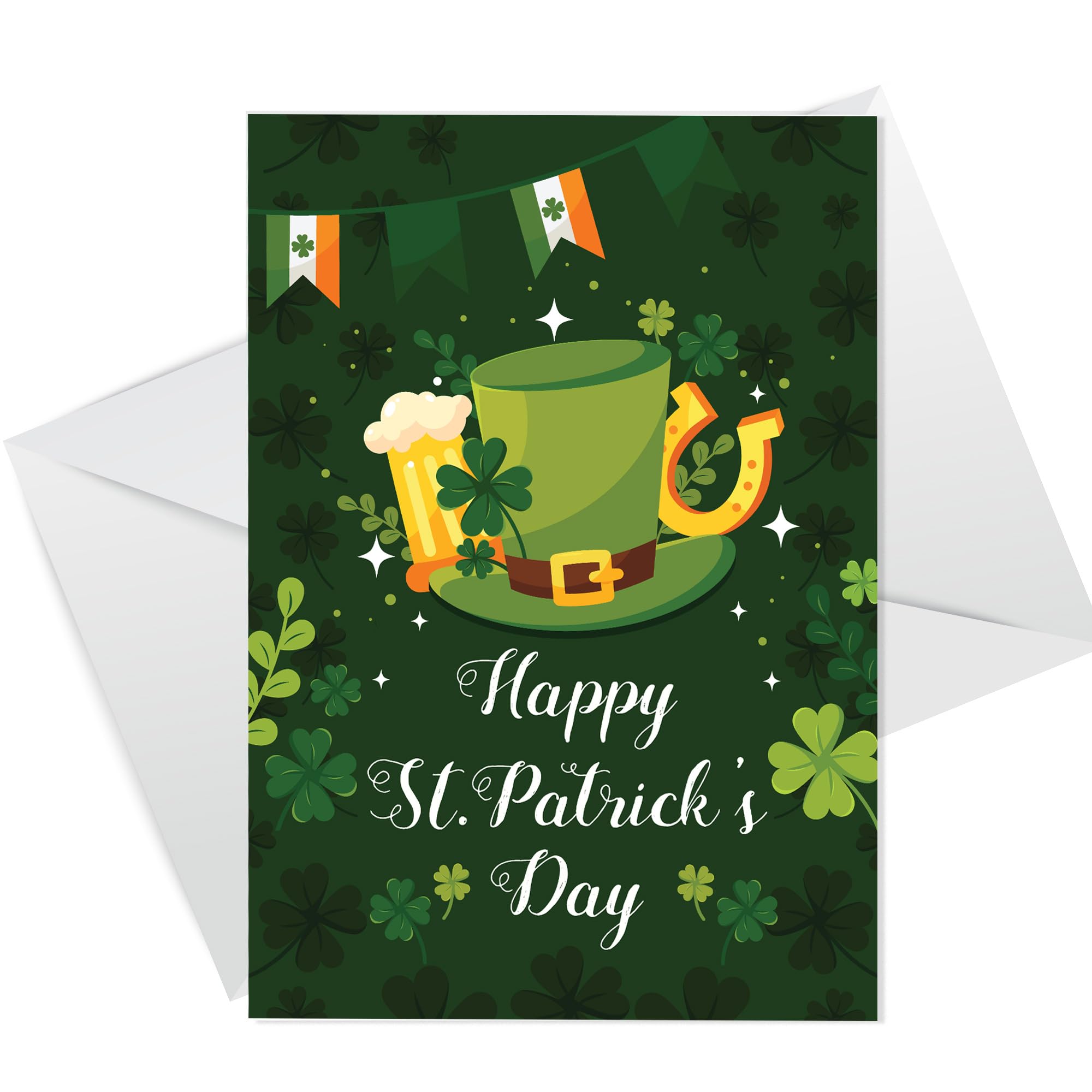 RED OCEAN St Patricks Day Card For Family, Happy St. Patrick's Day Card For Him Her, St Patrick's Day Greetings Card For Husband Wife, Grandparents, Mum Dad, Friends, Neighbours