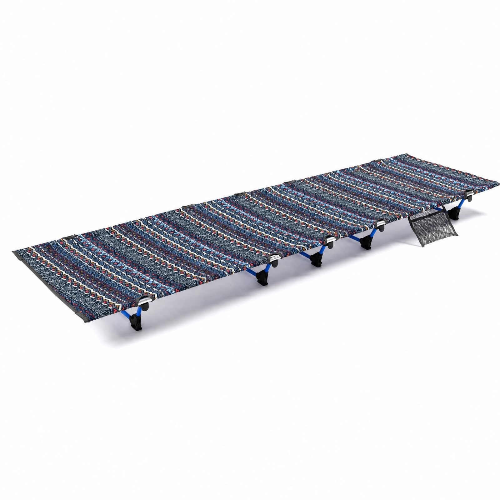 Lit Pliant pour Camping Pliant Portable Lit pour Camping avec Sac Transport Pliable Mobilier Campeurs, Randonneurs, Plage, Bleu