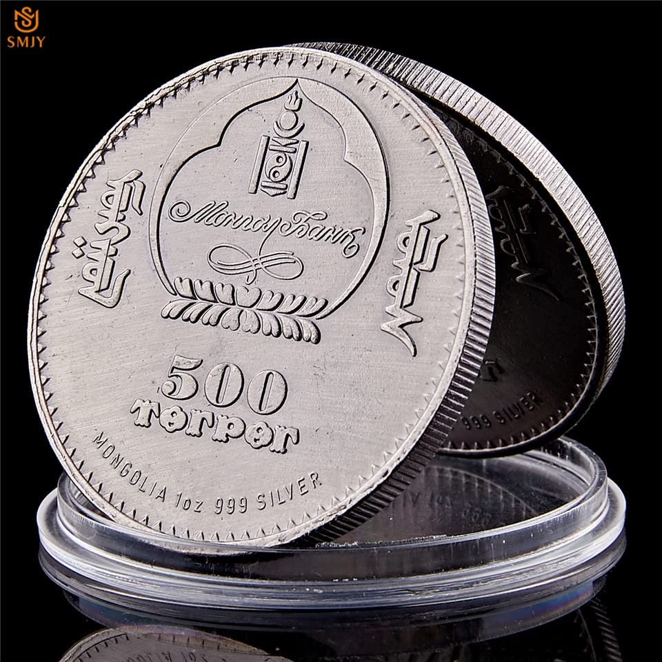 Amazon.co.jp: モンゴルの生物学的記念品 コイン アンティークシルバー 野生保護動物 ファルコ シェラグ オリジナルグッズ バッジとギフト  : ホビー
