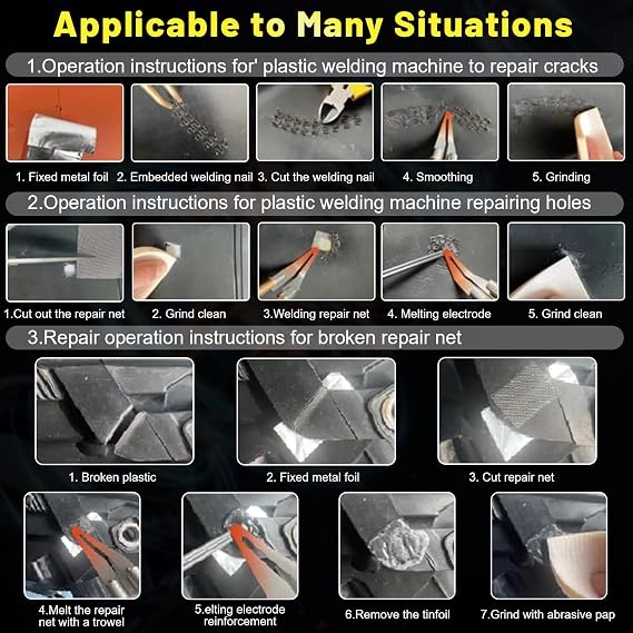 150W Plastic Welder,2 in1 Plastic Welding Kit,Plastic Welder Gun Soldering Kit,Hot Stapler Plastic Welding Car Bumper Repair Kit,64pcs Plastic Welding Rods,800pcs Staples for Plastic Crack Repair