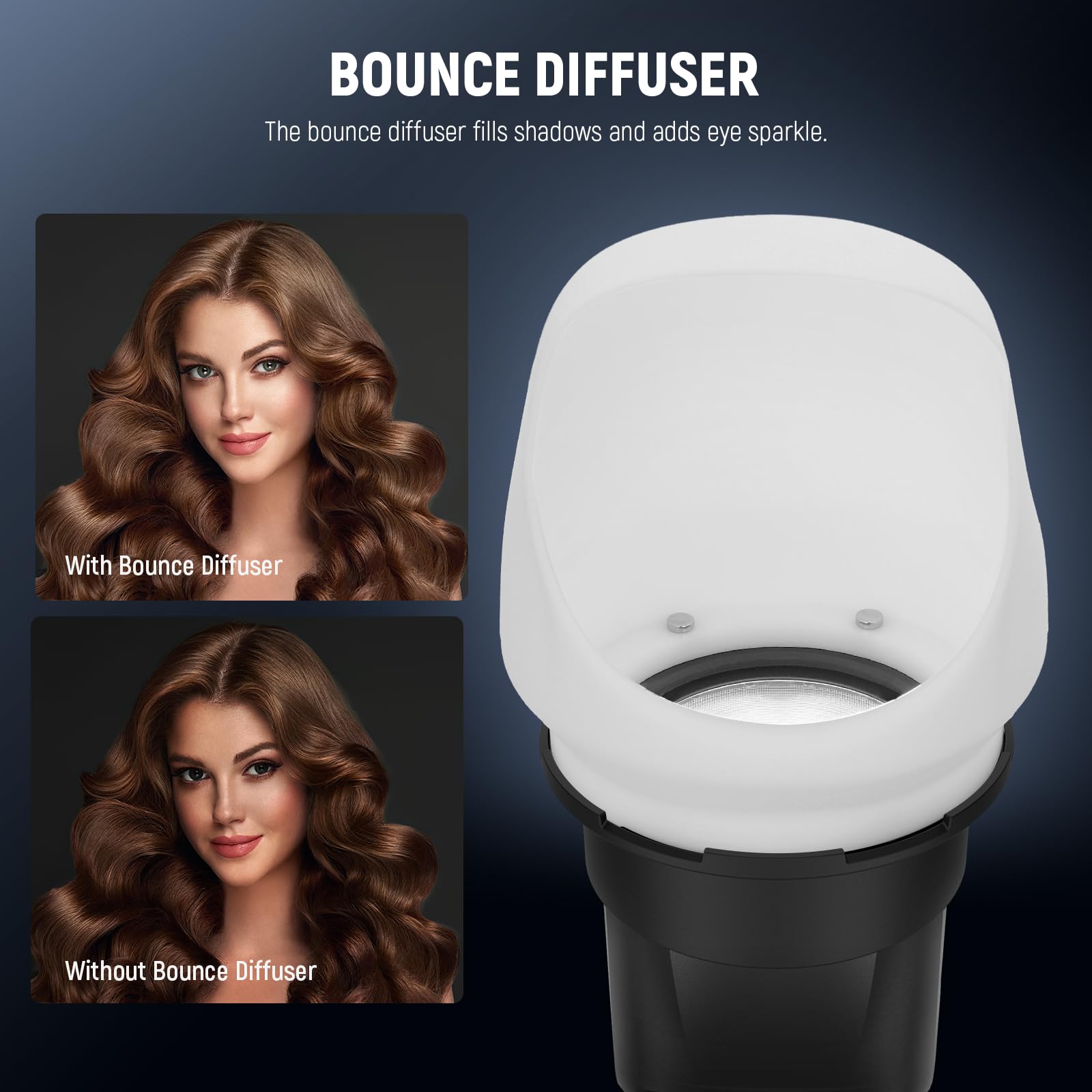 NEEWER Flash Zubehör Set mit Silikon Diffusor, Gitter, Reflektor, 6X Farbgel und 1x magnetischem Adapterring, kompatibel mit Godox V1/V1 PRO NEEWER Z1 Z2 Round Head Kamera Blitz Flashlight, CRS5
