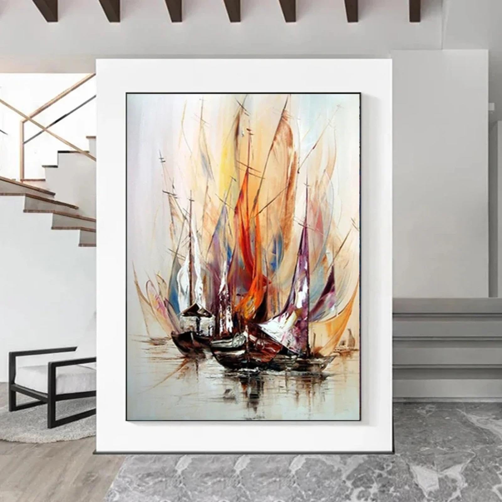 Affiche sur toile moderne abstraite paysage marin 30x45 - 8