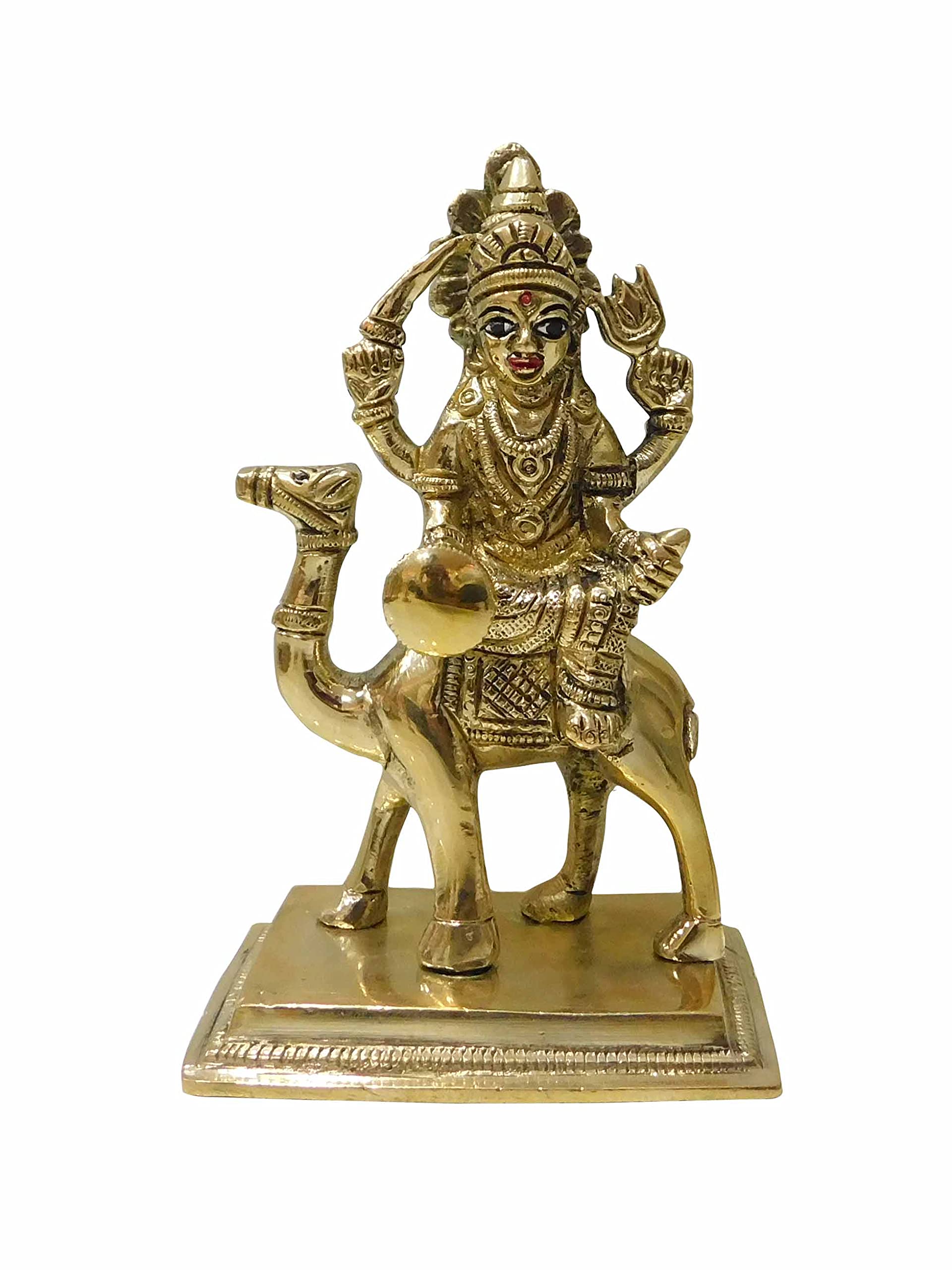 Dasha MATA Murti Panchdhatu Dasa Maa Murti MATA Rani Statue MATA Rani Murti Kuldevi Dasha Maa Statue for Home Pooja Temple Brass Dasha Maa Idol