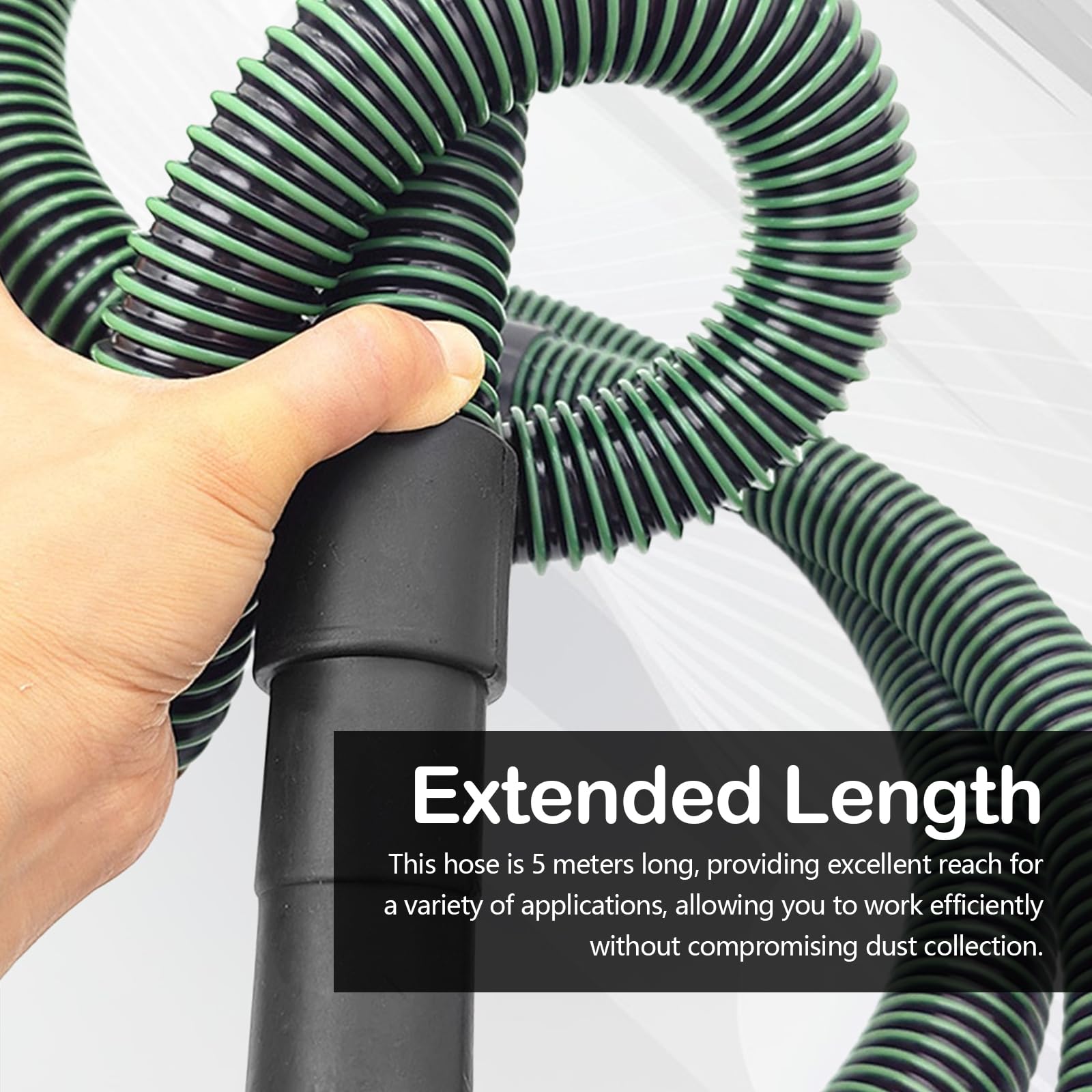 Tuyau D'extraction de Poussière, Tuyau D'aspiration Ø 32 mm Antistatique D27 pour Aspirateur compatible avec Festool CT 26/36/48 15/25 MI-NI et CT MI-DI à partir de 2019 (5 m)