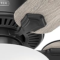Vista 8 de Hunter Swanson 51738 - Ventilador de techo interior de 52 pulgadas con luz LED, para dormitorio, sala de estar o cocina, montaje estándar, sin