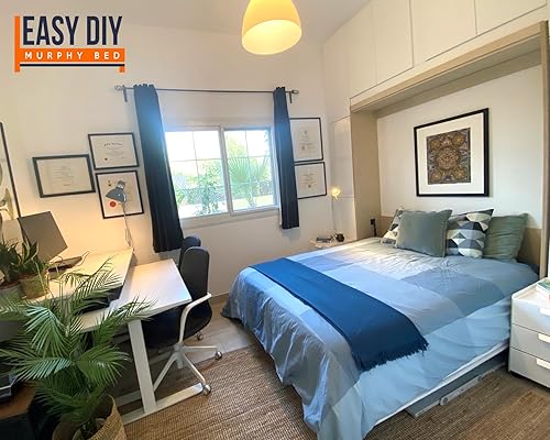 Miniatura 8 de Murphy - Kit de accesorios de cama tamaño individual cama plegable con marco de madera para hacer tú mismo para habitación de invitados fácil de