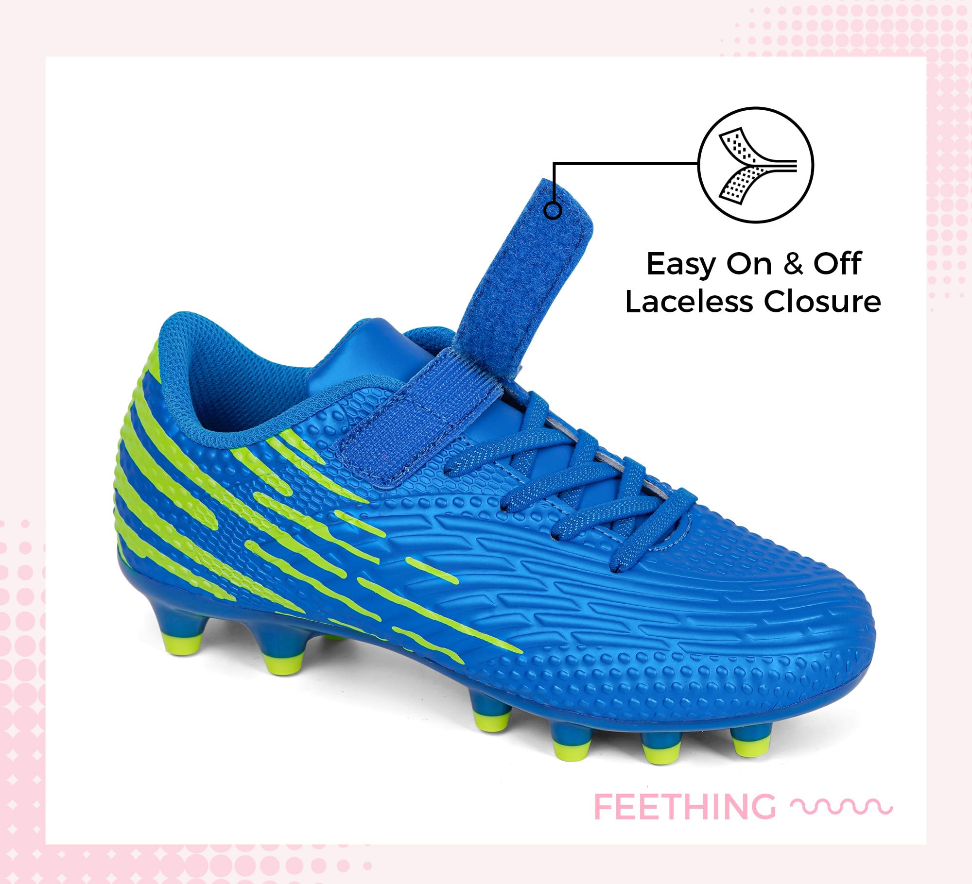 Botas de Fútbol para Niños - Zapatillas de Fútbol Infantiles con Tacos Antideslizantes y Plantilla Cómoda | para Césped Artificial y Natural - Niños y Niñas