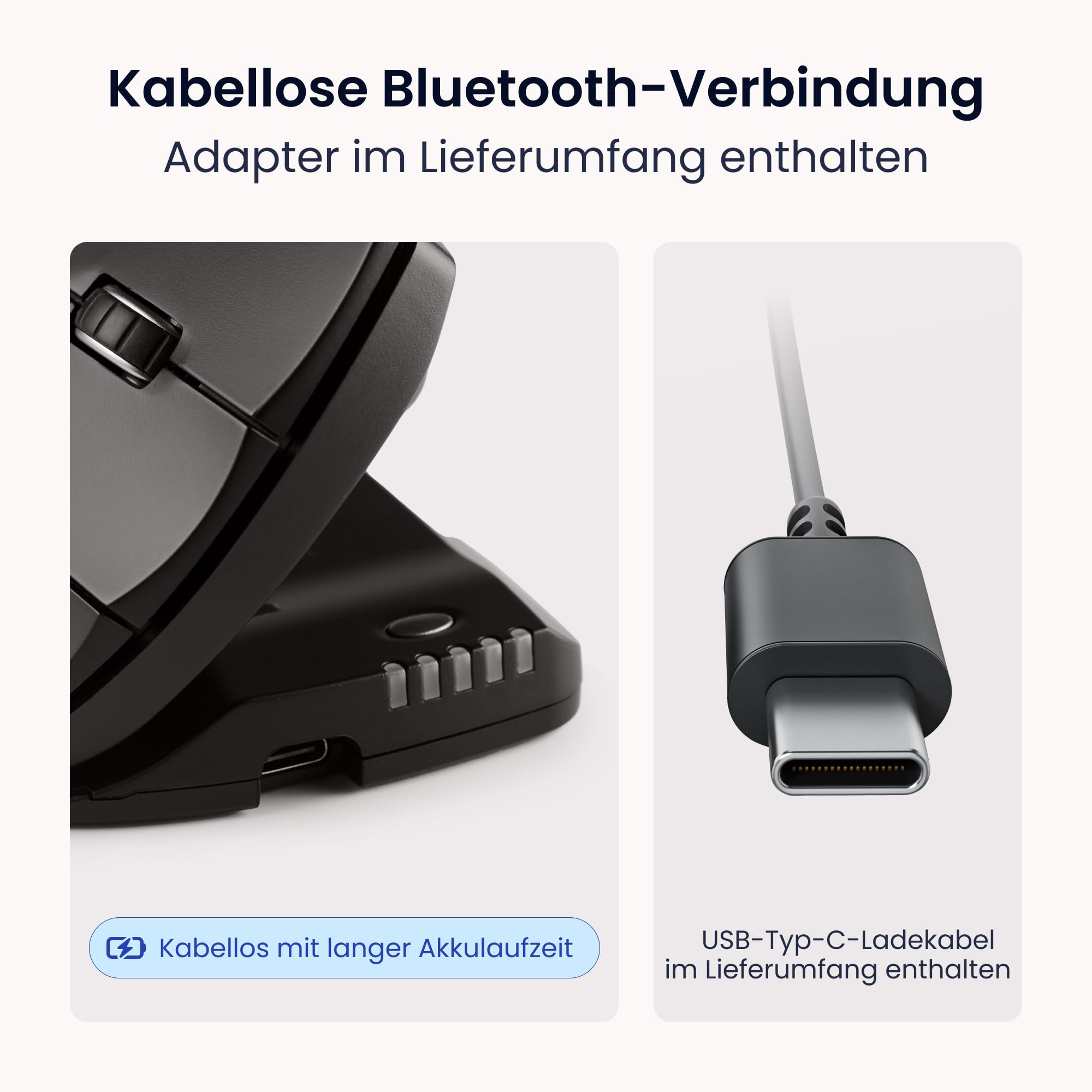 Contour Unimouse Ergonomische Maus | Einstellbare Neigung von 35°-70°, 6 programmierbare Tasten, Daumenauflage bei Handgelenkschmerzen | Plug & Play für Mac & PC - Kabellos - Rechts