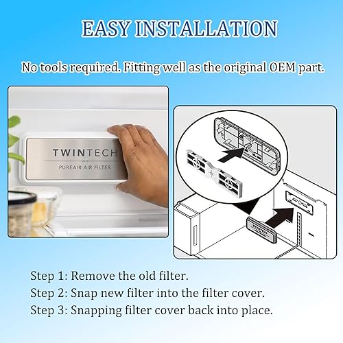 Miniatura 4 de Pure Air AF-2 Filtro de aire de repuesto para Frigidaire FRGPAAF2 – Compatible con Frigidaire Gallery y Electrolux – Elimina olores para refrescar