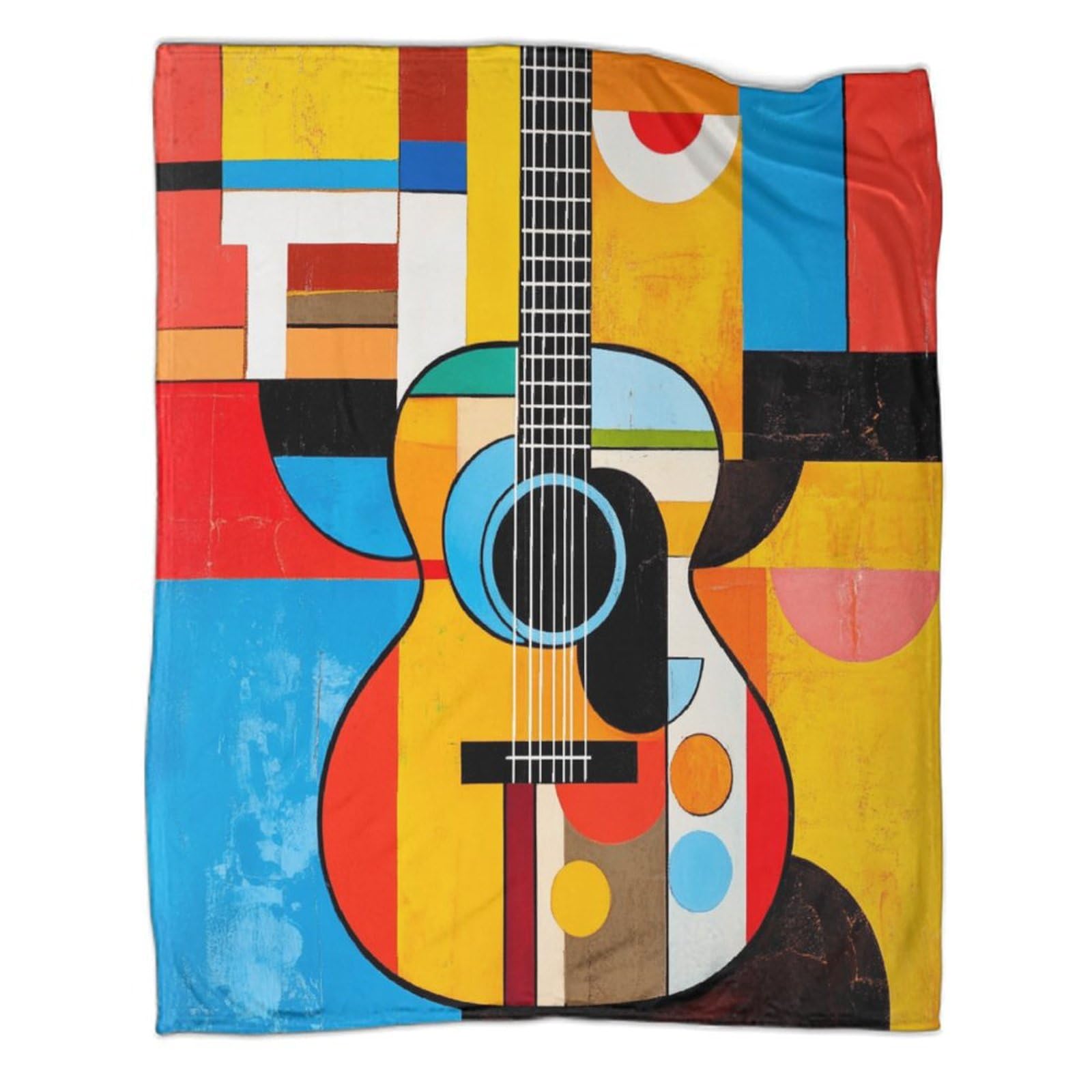 Couverture guitare en flanelle douce, le cadeau idéal pour musicien