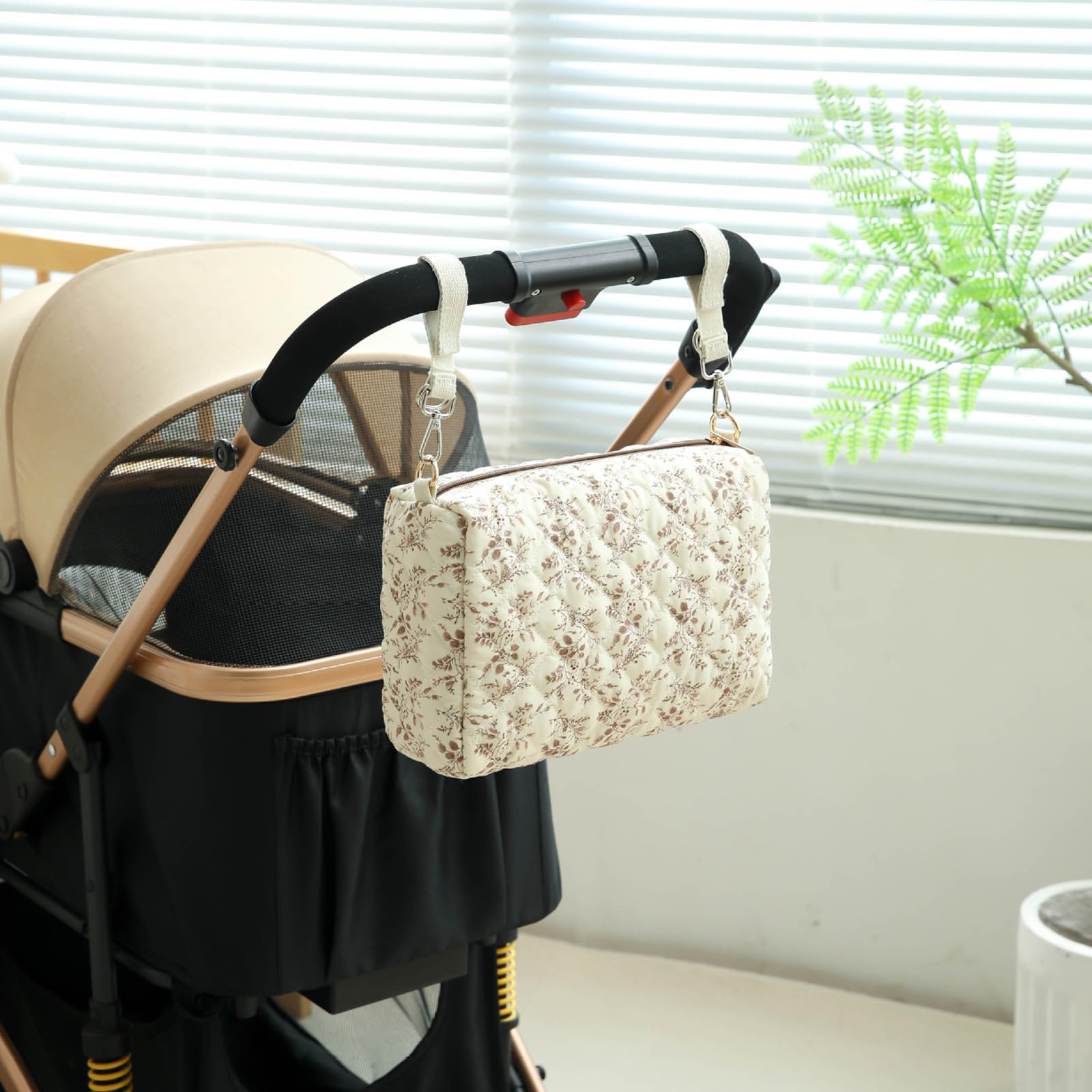 Sac à suspendre pour poussette de bébé - Design matelassé - Multifonctionnel - Grande capacité