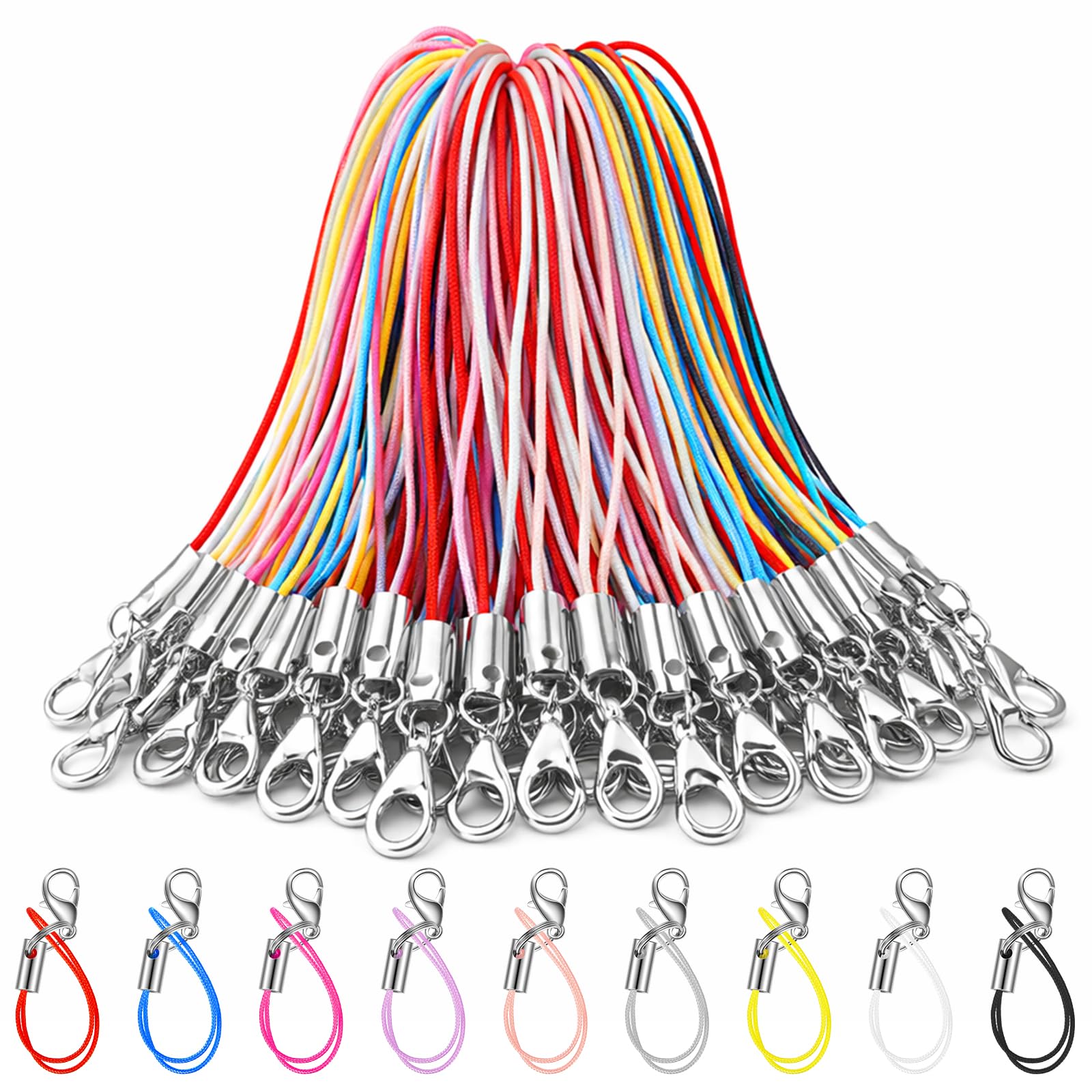 Amazon.com: Flutesan 100 Pieces Lobster Clasp Cords Clasp Cord