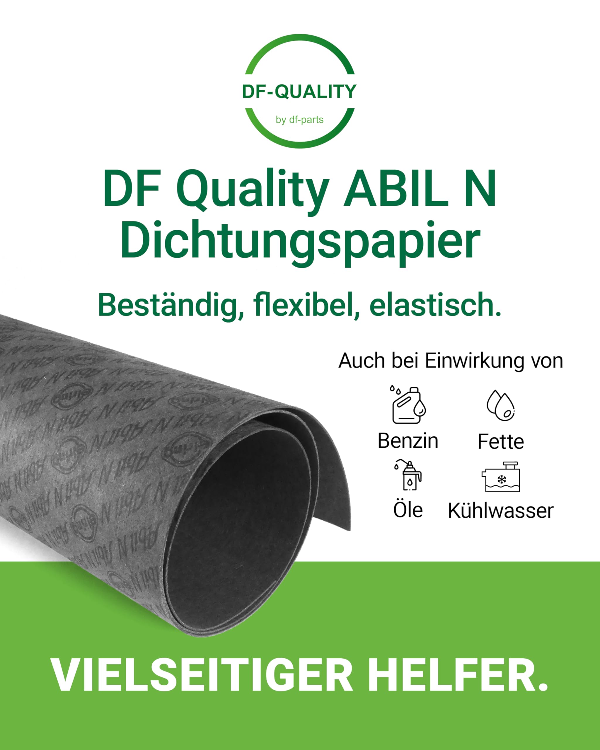 ABIL N Dichtungspapier ölbeständig & hitzebeständig bis zu 120°C - Rollenware 1016 x 500 mm mit 0,5 mm Stärke, Geeignet für max. Druck von 10 bar