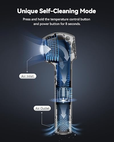 Miniatura 7 de SYLPH Secador de pelo para viajes, mini y portátil, 200 millones de iónicos, motor de 112,000 RPM para secado rápido, secador de pelo pequeño y