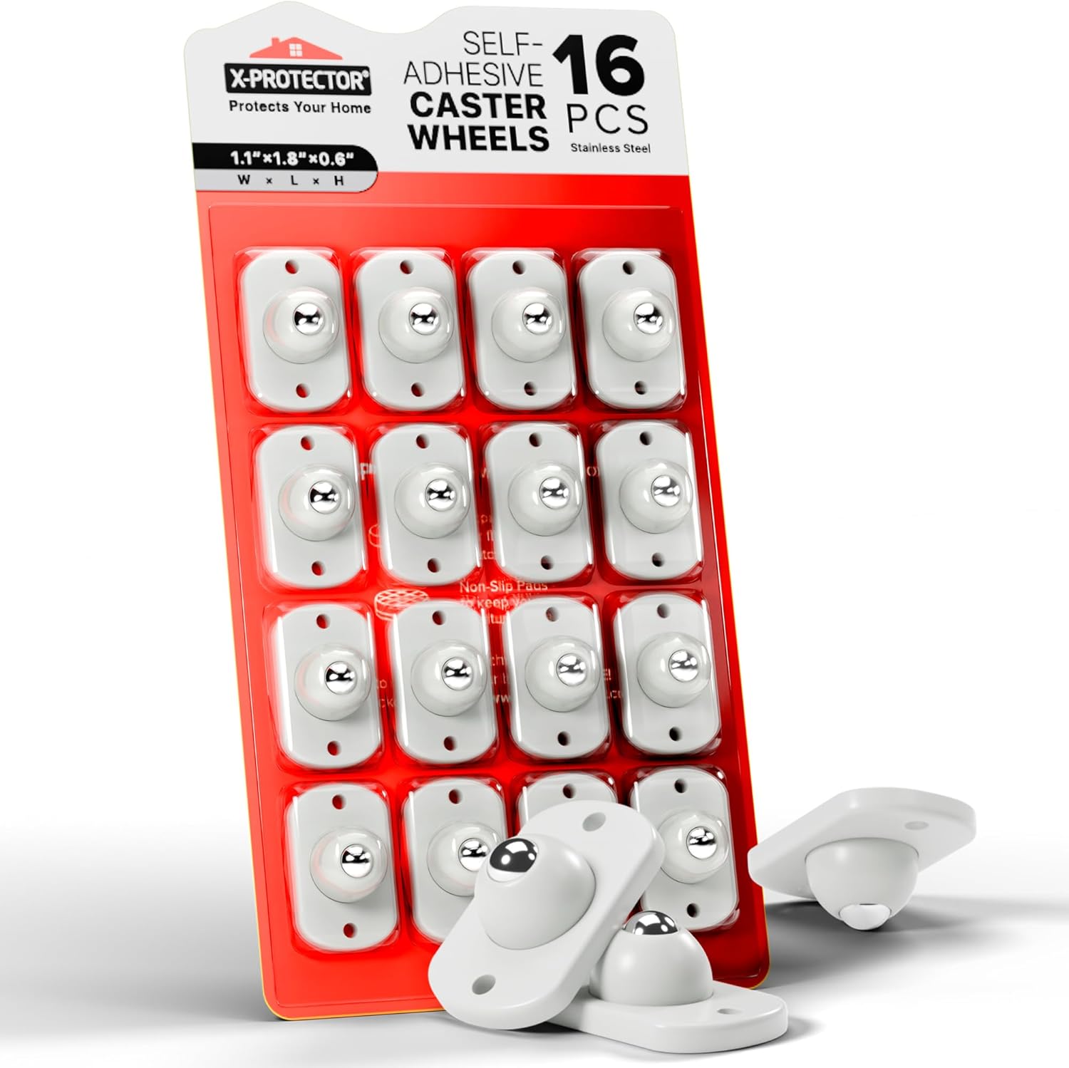 X-Protector 16 PCS Appliance Rollers – Mini Caster Wheels for Kitchen X-Protector 16 PCS Appliance Rollers – Mini Caster Wheels for Kitchen