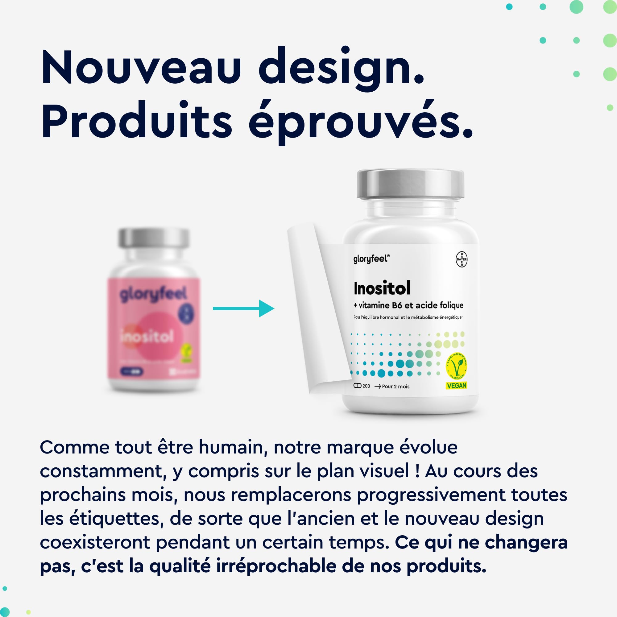 Inositol Pure en Combinaison avec l'Acide Folique + Vitamine B6 Quatrefolic®, 200 Capsules, Hautement Dosée avec 2000 mg de Inositol par Jour, Contribue à la Croissance des Tissus Maternels*