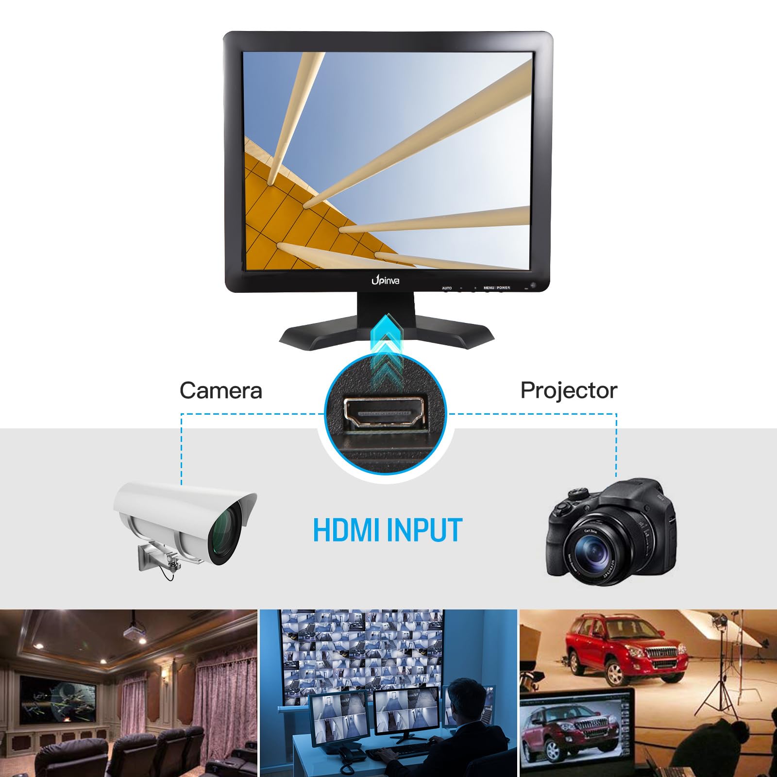 17 Pollici Display Monitor di Sorveglianza Supporta HDMI AV BNC VGA Interfaccia di ingresso USB Display della fotocamera Altoparlante integrato risoluzione 1280 x 1024