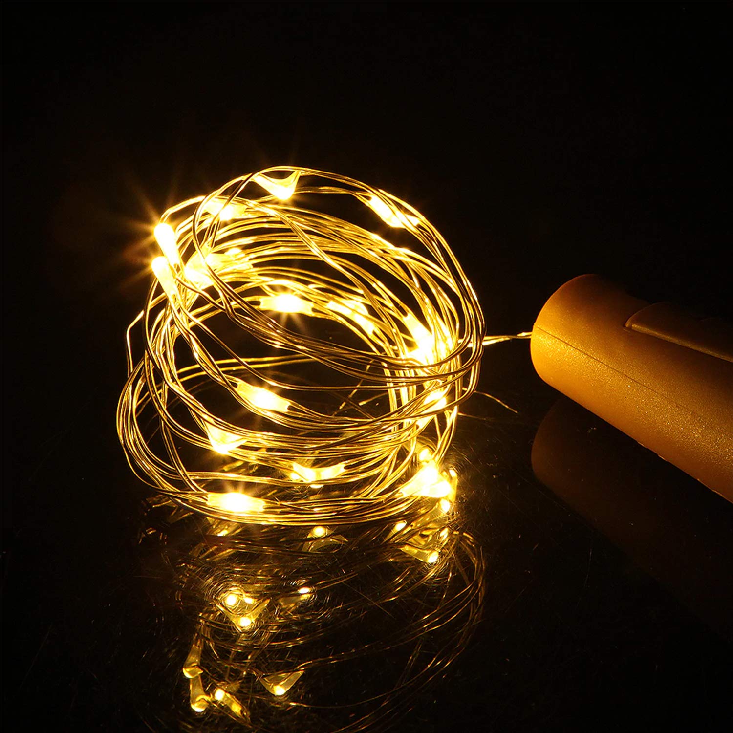 Saubhagya Global Bottle Led Lights with Cork, Battery Operated Copper Wire Colorful Fairy Mini String Lights for DIY, Party, Decor, Christmas, New Year Eve Decoration Lights & Diwali (1 Unit)