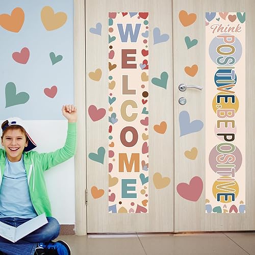 Miniatura 5 de Cartel de bienvenida de 47 piezas para puerta de aula, póster de bienvenida para el aula, cartel de regreso a clases, para profesores, puerta de