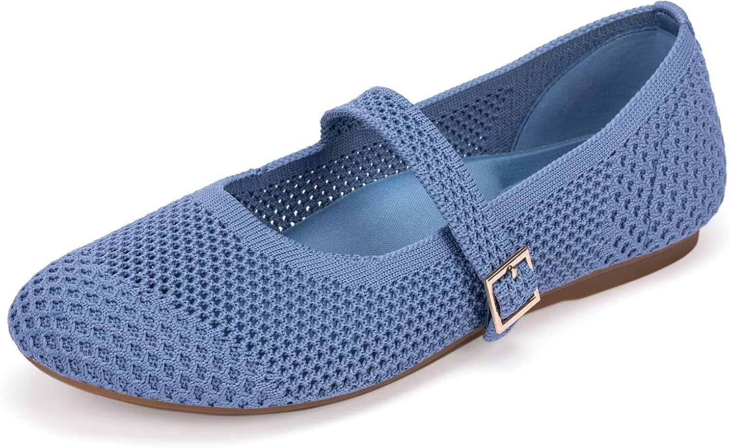 Frank Mully Women's Mary Jane Flats Comfortable Dressy Ballet Flats Casual Round Toe Slip On Washable Knitted Fabric Office Work Woman Shoes - Image 4