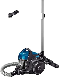 Bosch Aspiradora sin Bolsa Cleann´n Serie 2 BGC05A220A, aspiradora para Suelo, Boquilla para parqué, alfombras, Azulejos, Filtro higiénico, Cable Largo, silencioso y Ligero, 700 W, Color Azul