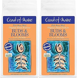 Coast of Maine OMRI Listed Fish Bone Meal Pack Organic Compost Potting Soil Blend for Container Gardens and Flower Pots, 3...