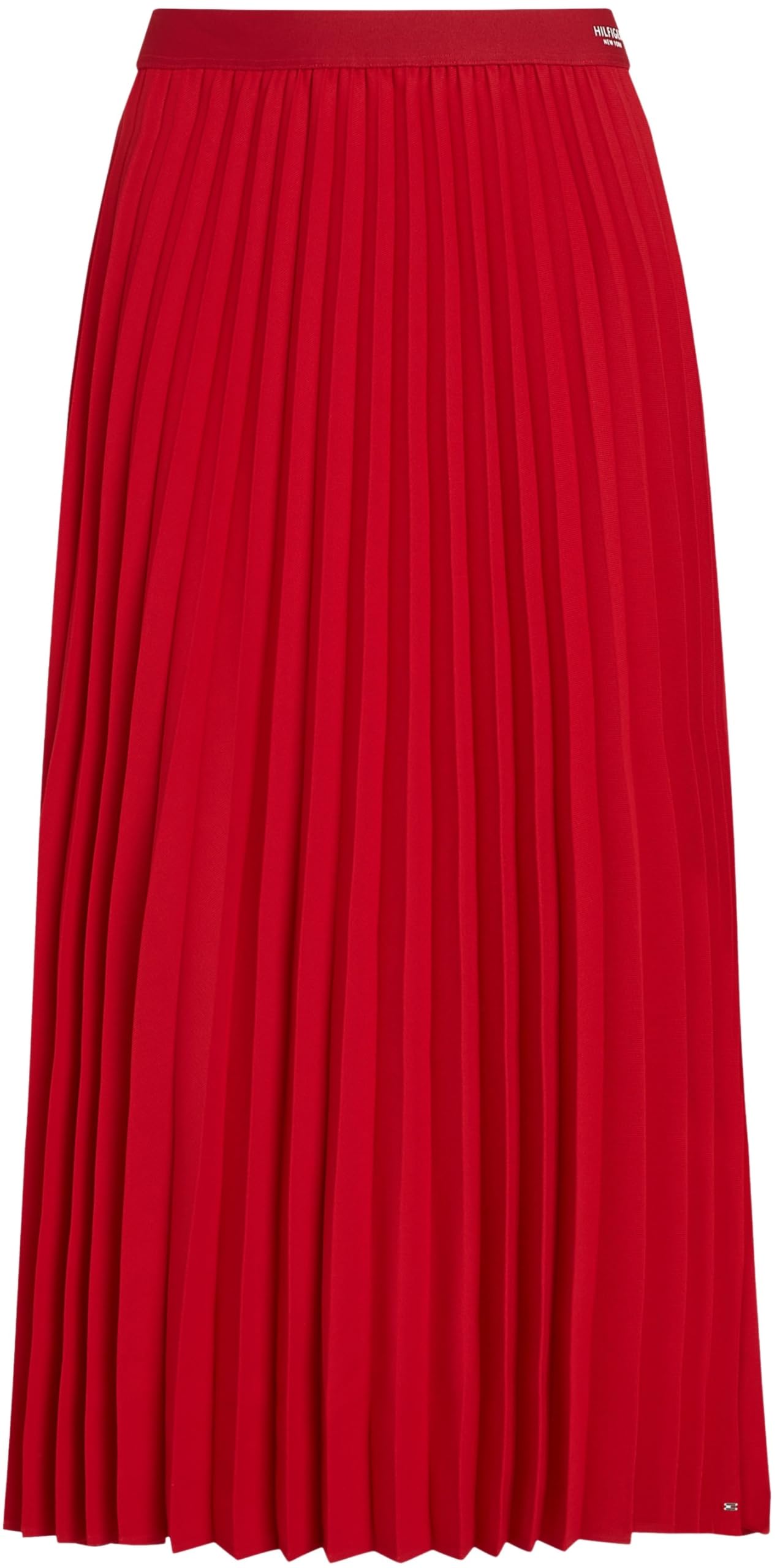 Tommy Hilfiger Damen Faltenrock Fluid Pleated Pull On Midi-Länge