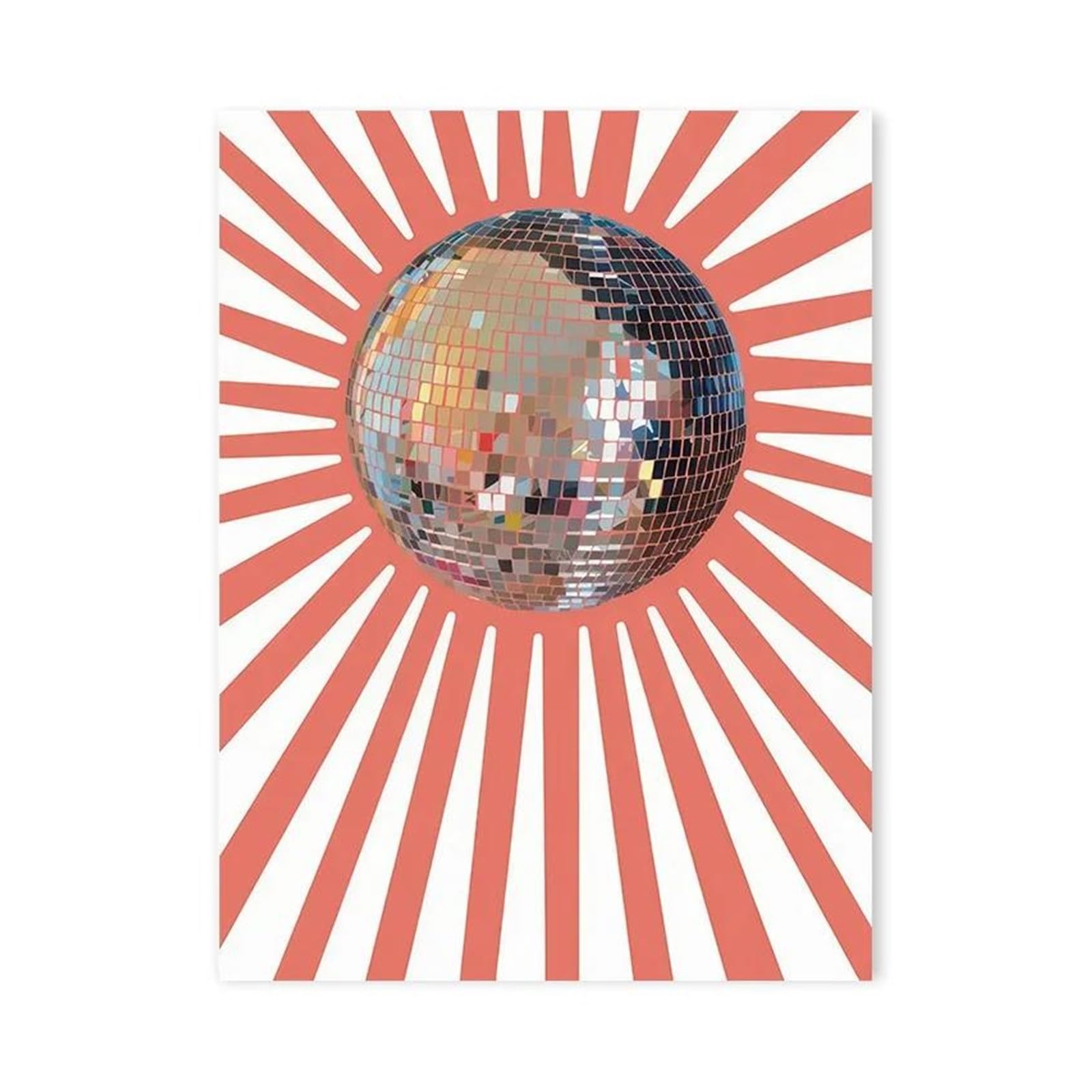 Peinture sur Toile pour salon contemporain : tableau déco boules colorées et brillantes 40x50cm