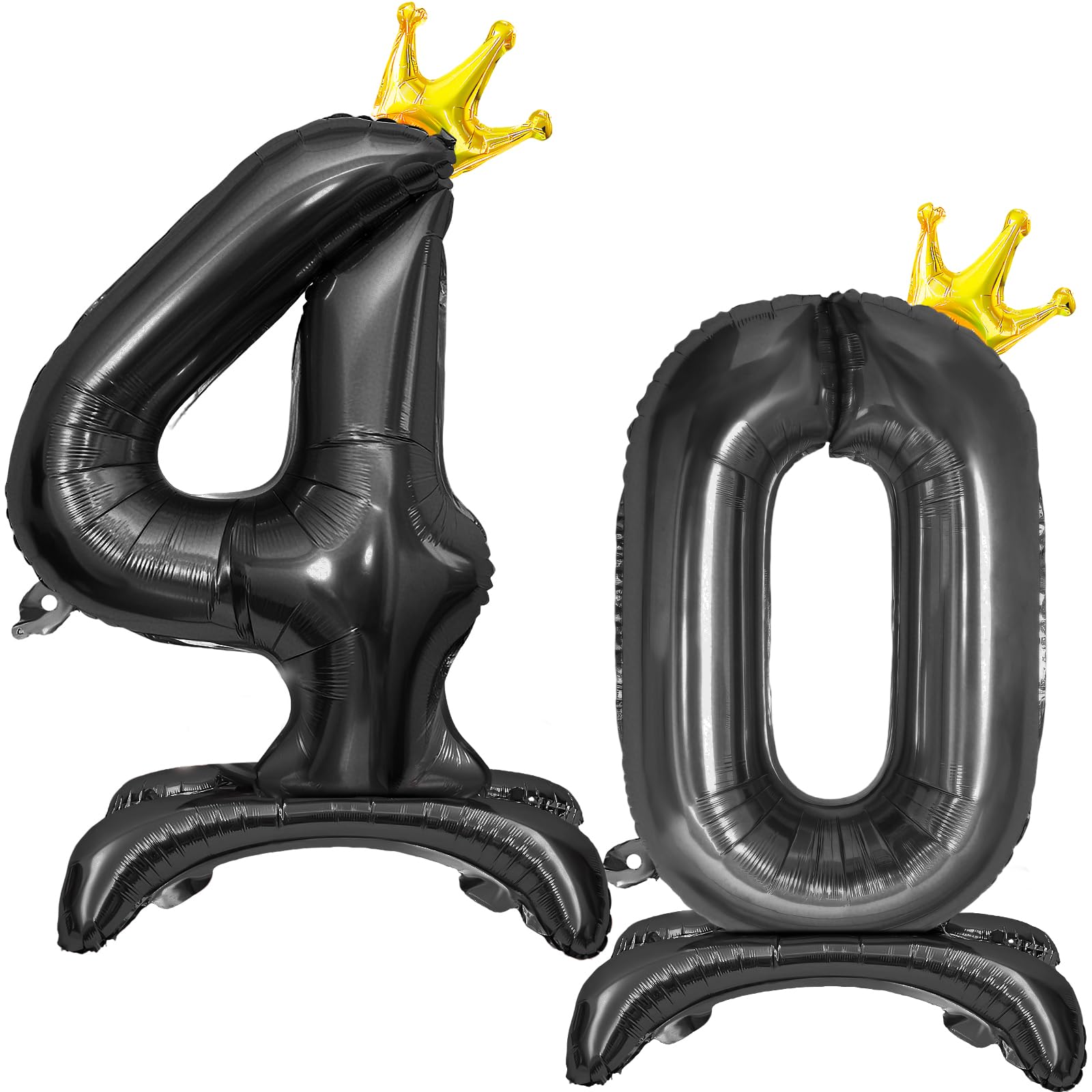 Number Balloons,Standing Number 40 Balloon 32 Inch Black 40th Birthday Decorations for Girls Boys Foil 40 Balloon 40th Birthday Balloons