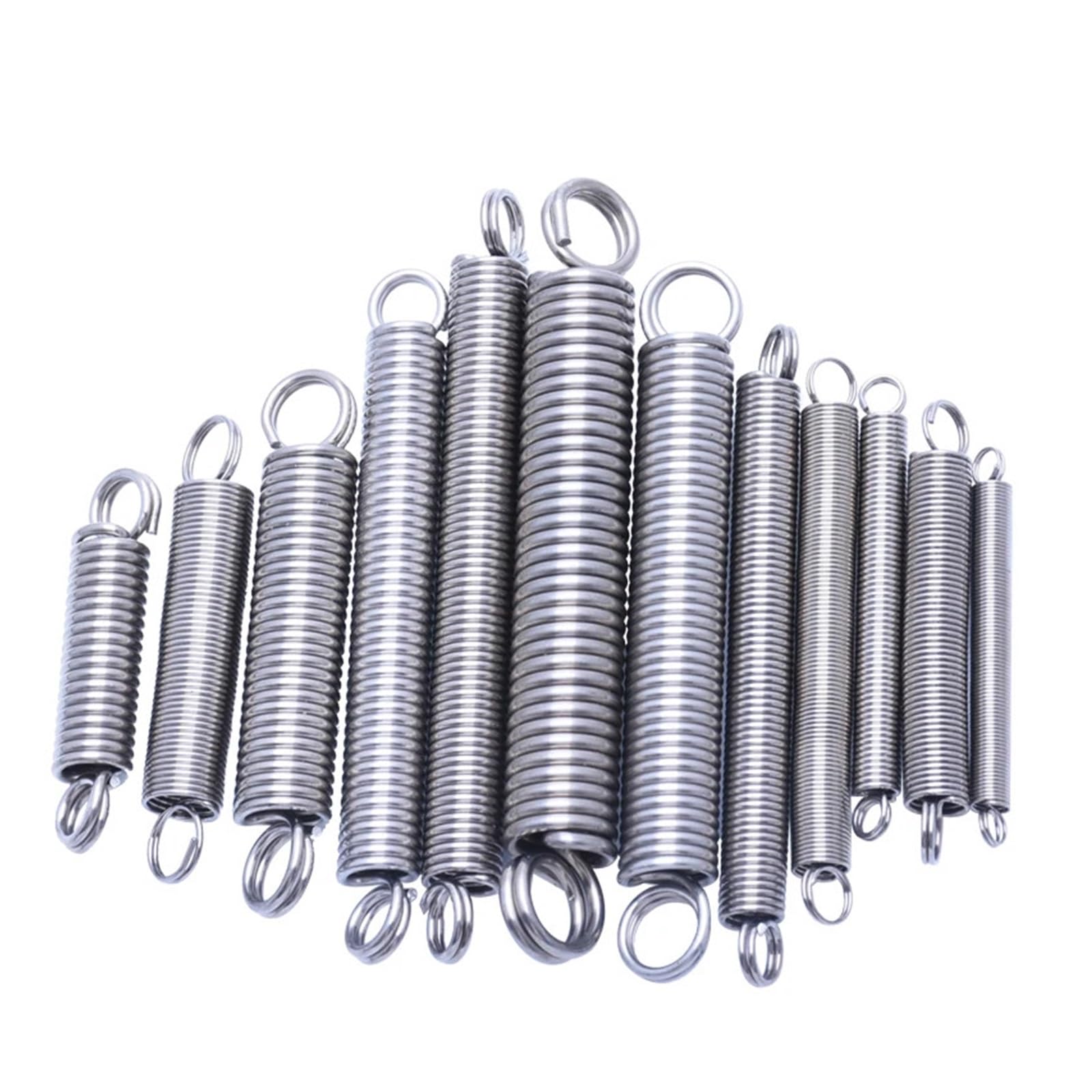 10 Molle Di Tensione In Acciaio Inox 304 - 45mm, Ganci, Per Applicazioni Meccaniche E Fai-da-te