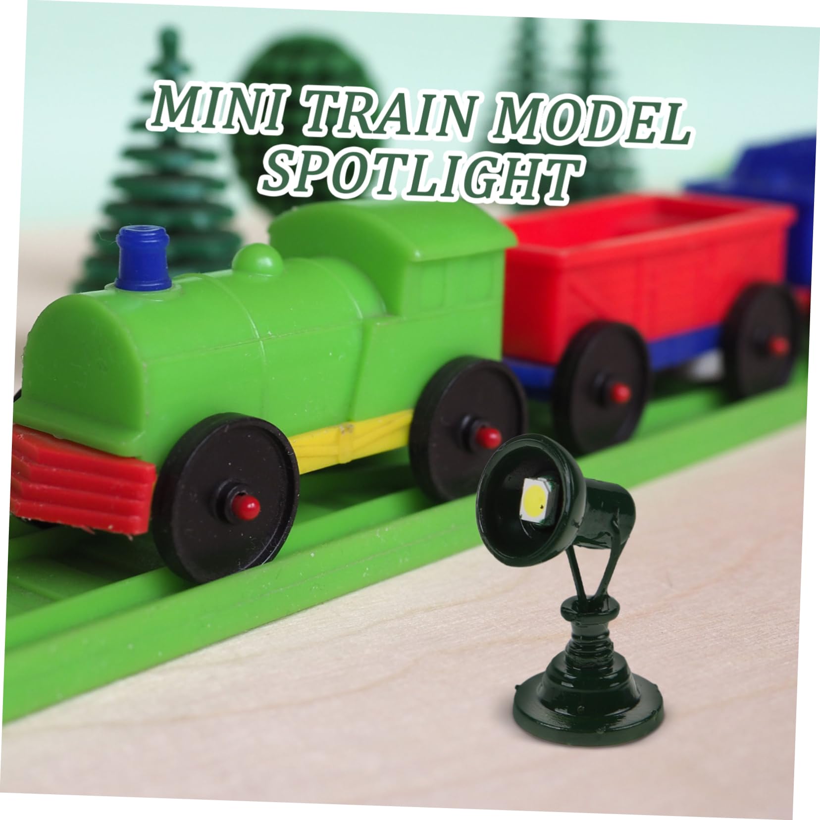 IWOWHERO 2pcs Mini Train Decorative Signal Lamps Model Railway Lights for Table Display Decor
