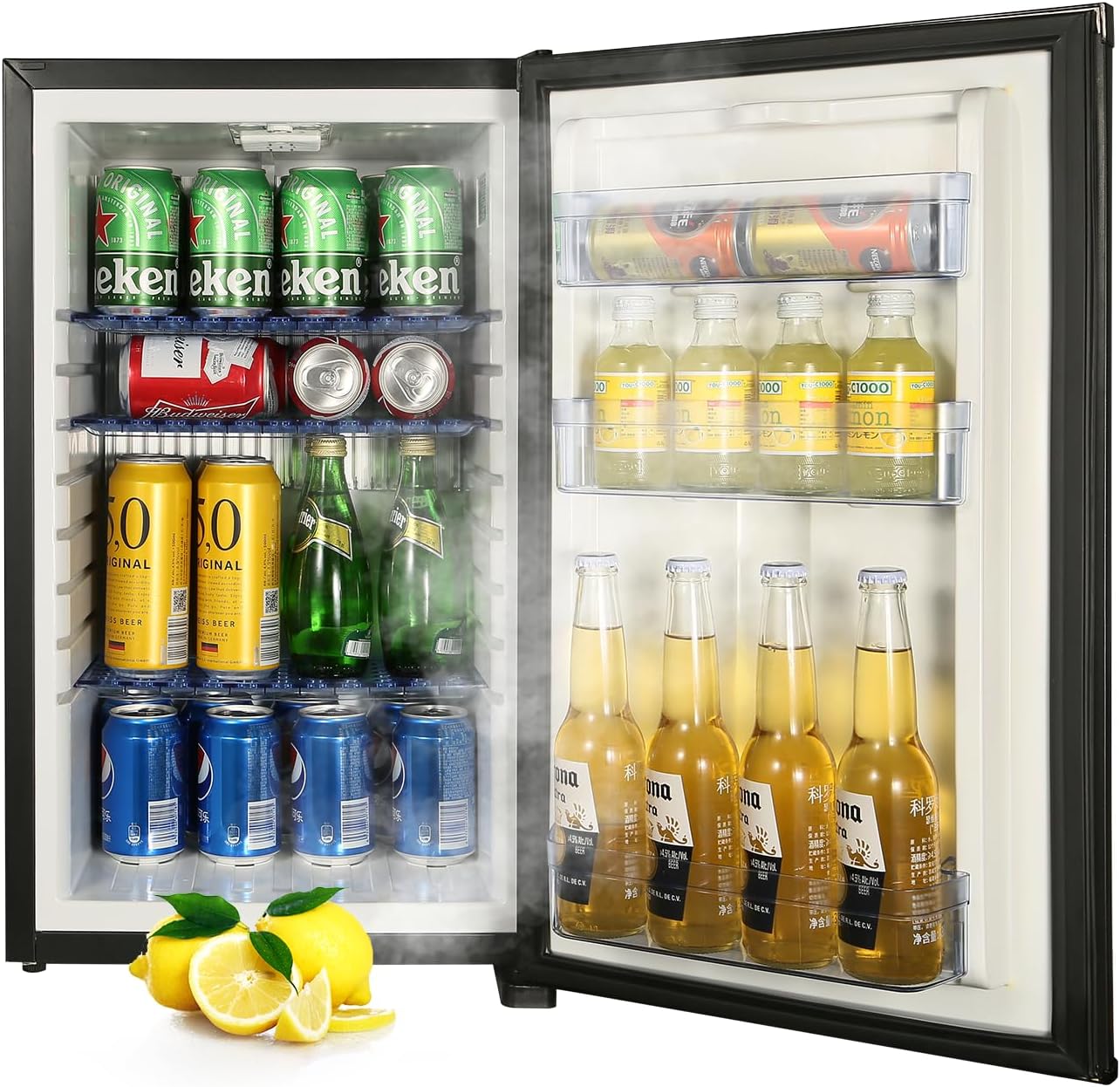 HIPOPLLER Compact Refrigerator, 1.78 cu.ft 110V Quiet Mini