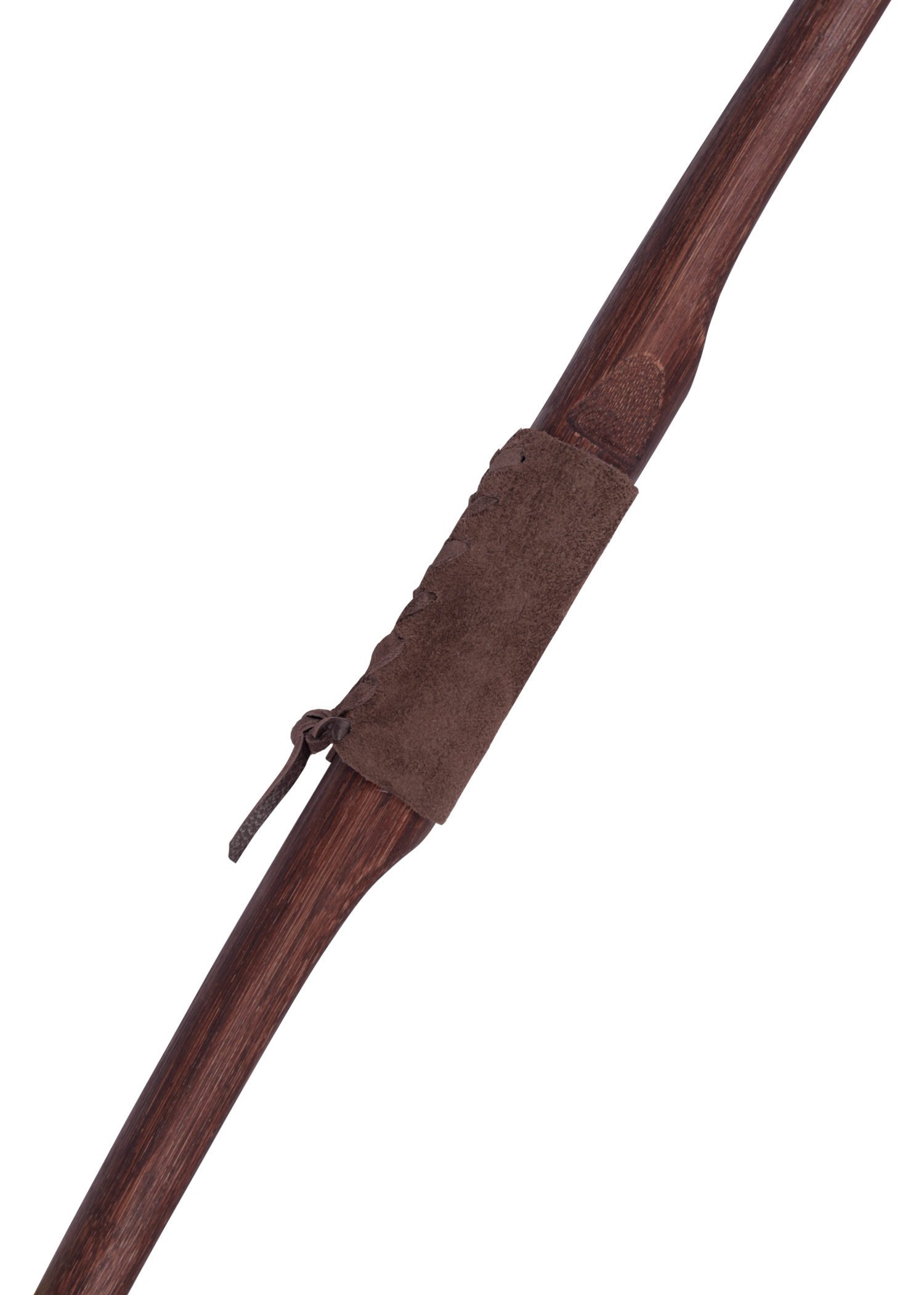 Battle Merchant Arco Lungo Agincourt 58 Pollici, Marrone Scuro, incl. Corda - 15-40 lbs - Medioevo - Larp - Vichingo Arco - 25 lbs