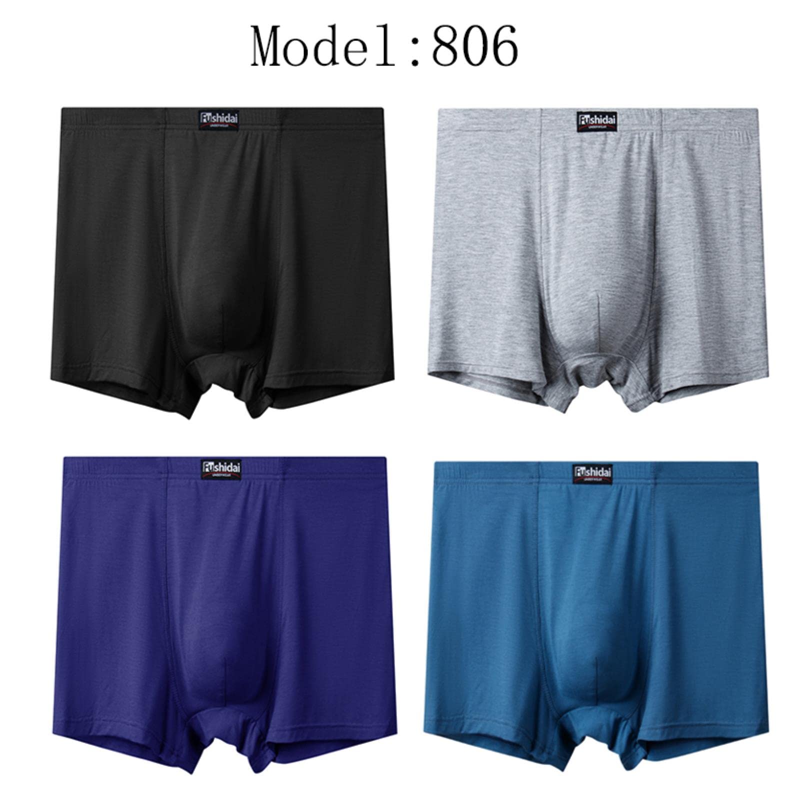 Slip Uomo 4Pcs Boxer Pantie Grande Formato 13Xl Sciolto sotto Usura Grande Corto Cotone Plus 6XL 7XL 8XL 9XL Biancheria Intima Boxer Maschio