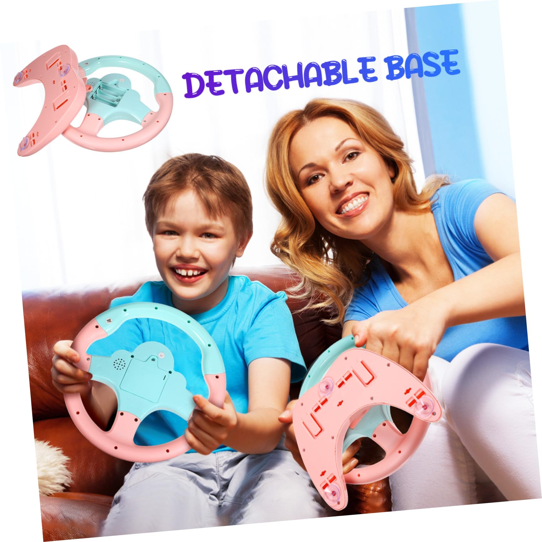 Hohopeti Giocattolo Montessori in Plastica Leggero Design Realistico, Simulatore di Guida Interattivo per Bambini e Toddler, per Gioco Educativo e Sviluppo Motorio