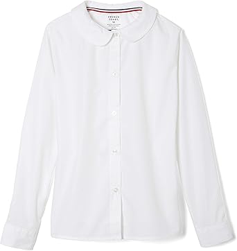 French Toast Girls Long Sleeve Woven Shirt with Peter Pan Collar Standard & Plus