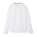 Girls Long Sleeve Woven Shirt with Peter Pan Collar (Standard & Plus)