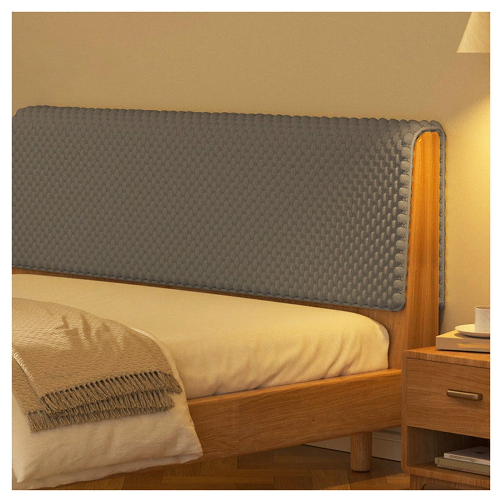 YUEZHONG Funda De Cabecera Acolchada Gruesa, Funda Protectora Suave A Prueba De Polvo For Cabecera Tapizada Queen Full, Almohadilla De Cabecera, Lavable(Gray,120x135cm/47x53in)