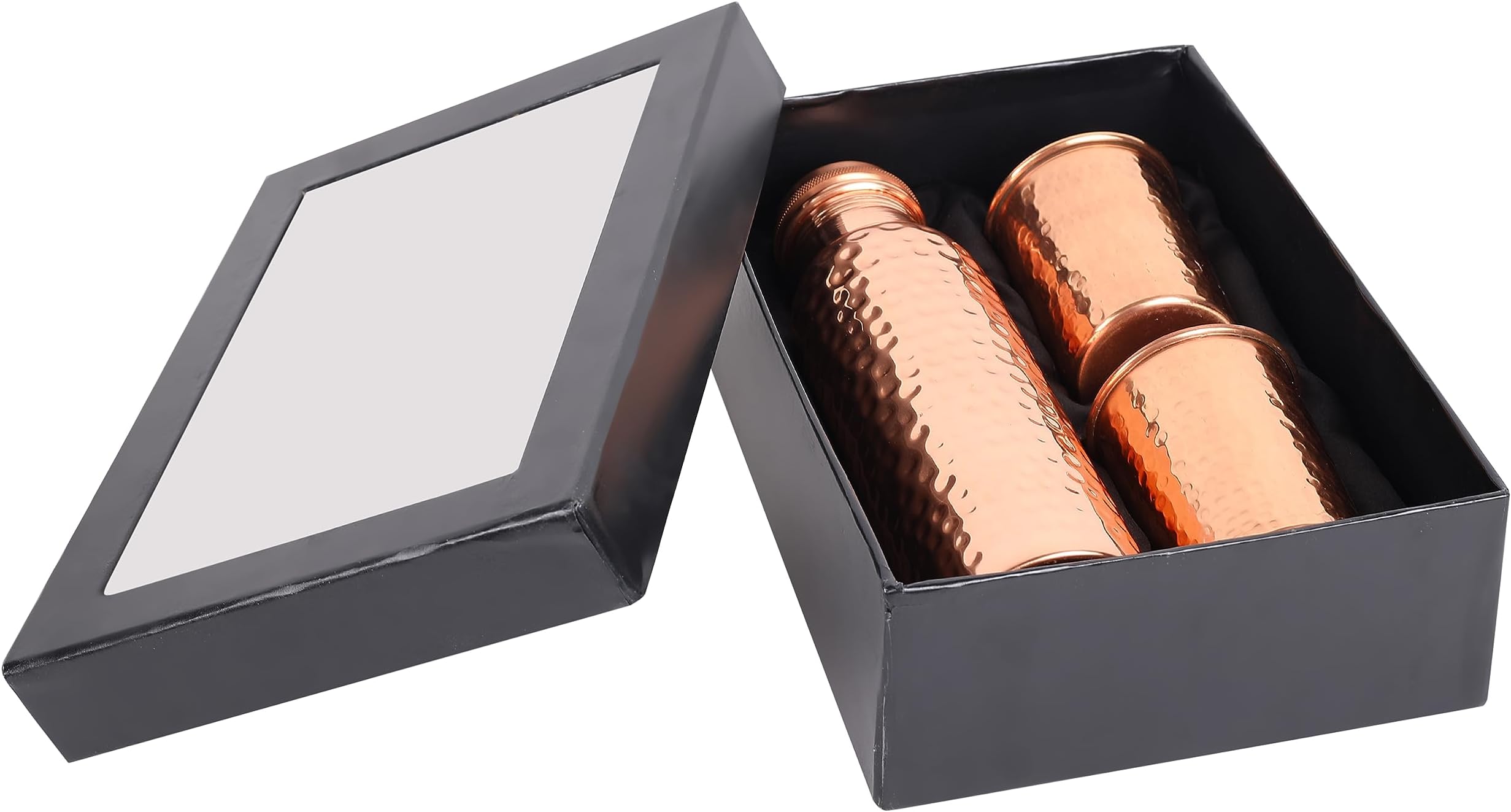 Mother copperware Hammered Bottle Gift Set Pure Copper Water Bottle -950ml (1 Piece) - Leak-Proof, Ayurvedic Health Benefit Copper | Office Bottle | Gym Bottle | Yoga Bottle.