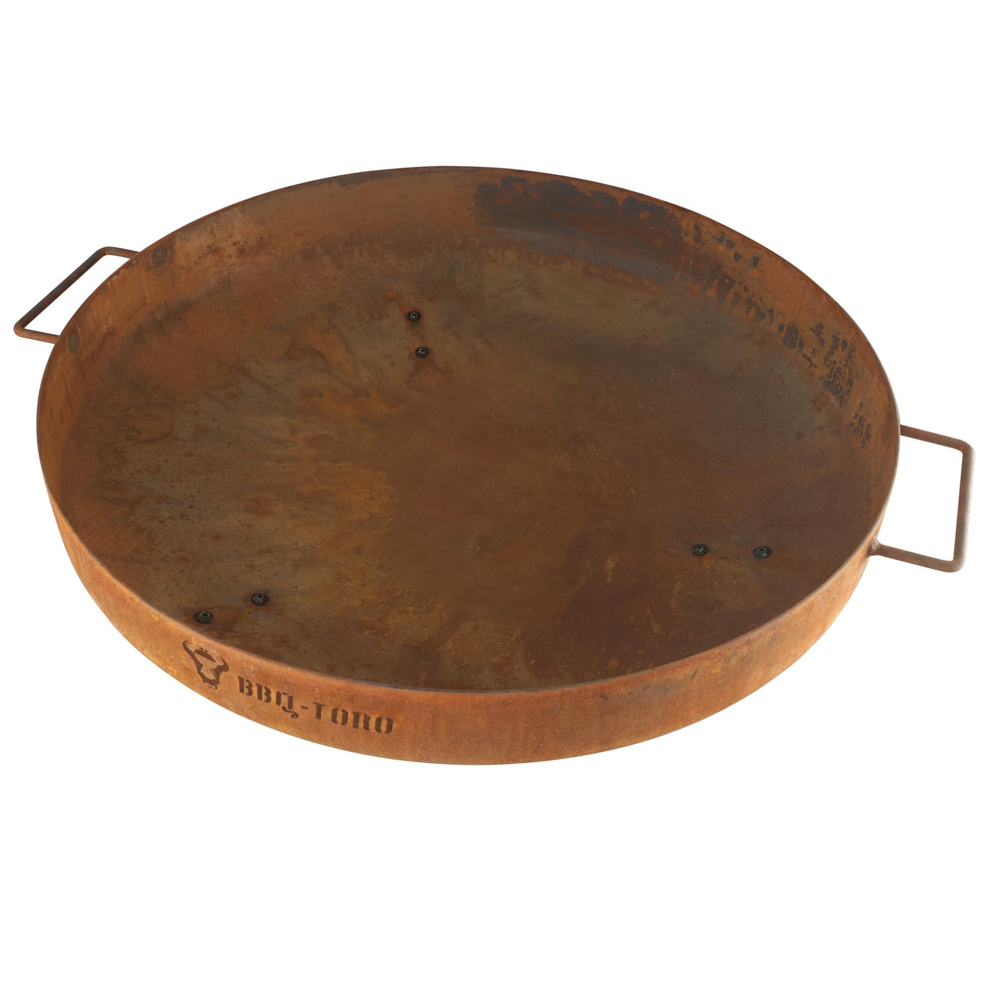 BBQ-Toro Ciotola per fuoco Ø 60 cm | effetto ruggine | ciotola per fuoco da esterno con tre gambe e due maniglie | Braciere da giardino, pozzo per fuoco, vassoio per fuoco