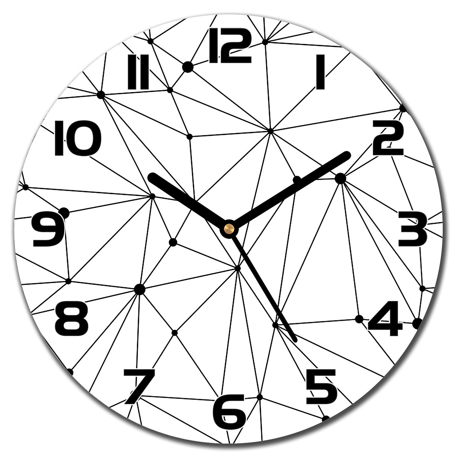 Horloge en verre lisible 30 cm anti-rayures pour cuisine moderne et salon