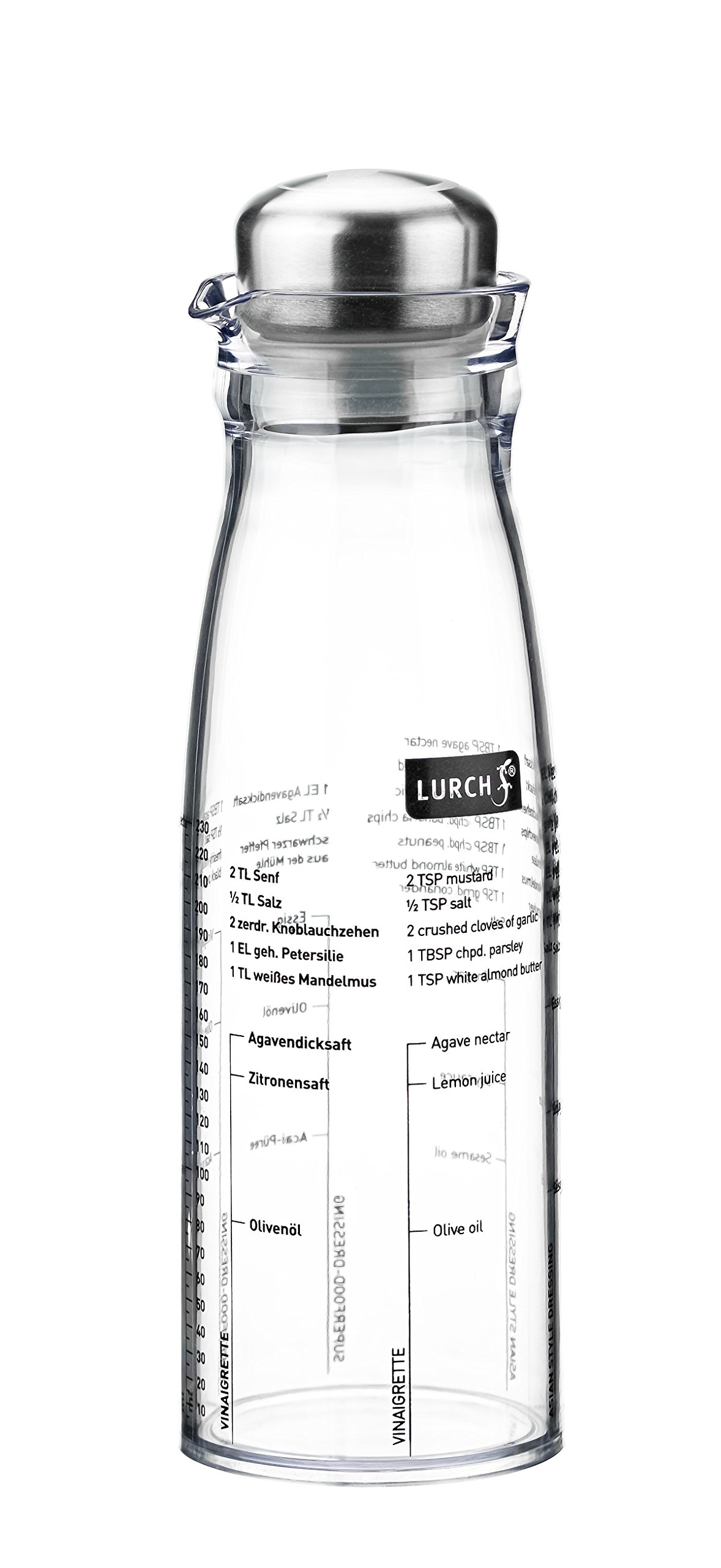 Lurch Germany Attila Hildmann 7.4 oz Transparent Dressing Shaker