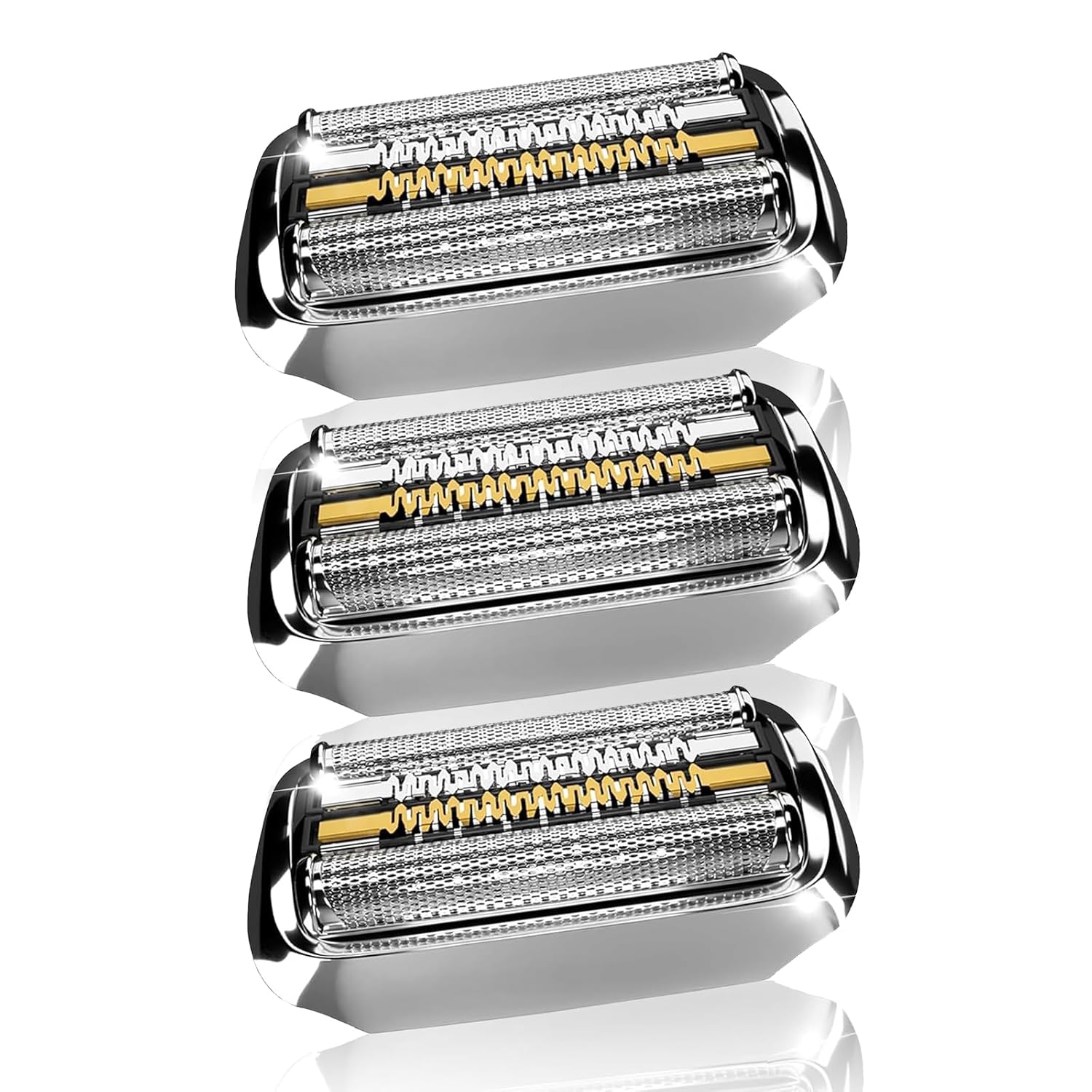 94M Series 9 Pro Electric Shaver Head Replacement Part Compatible with all Series 9 Pro and Series 9 Electric Razors 9290cc, 9370cc, 9376cc, 9293s, 9260s, 9295cc, 9390cc, 9330s (Silver/3Pack)