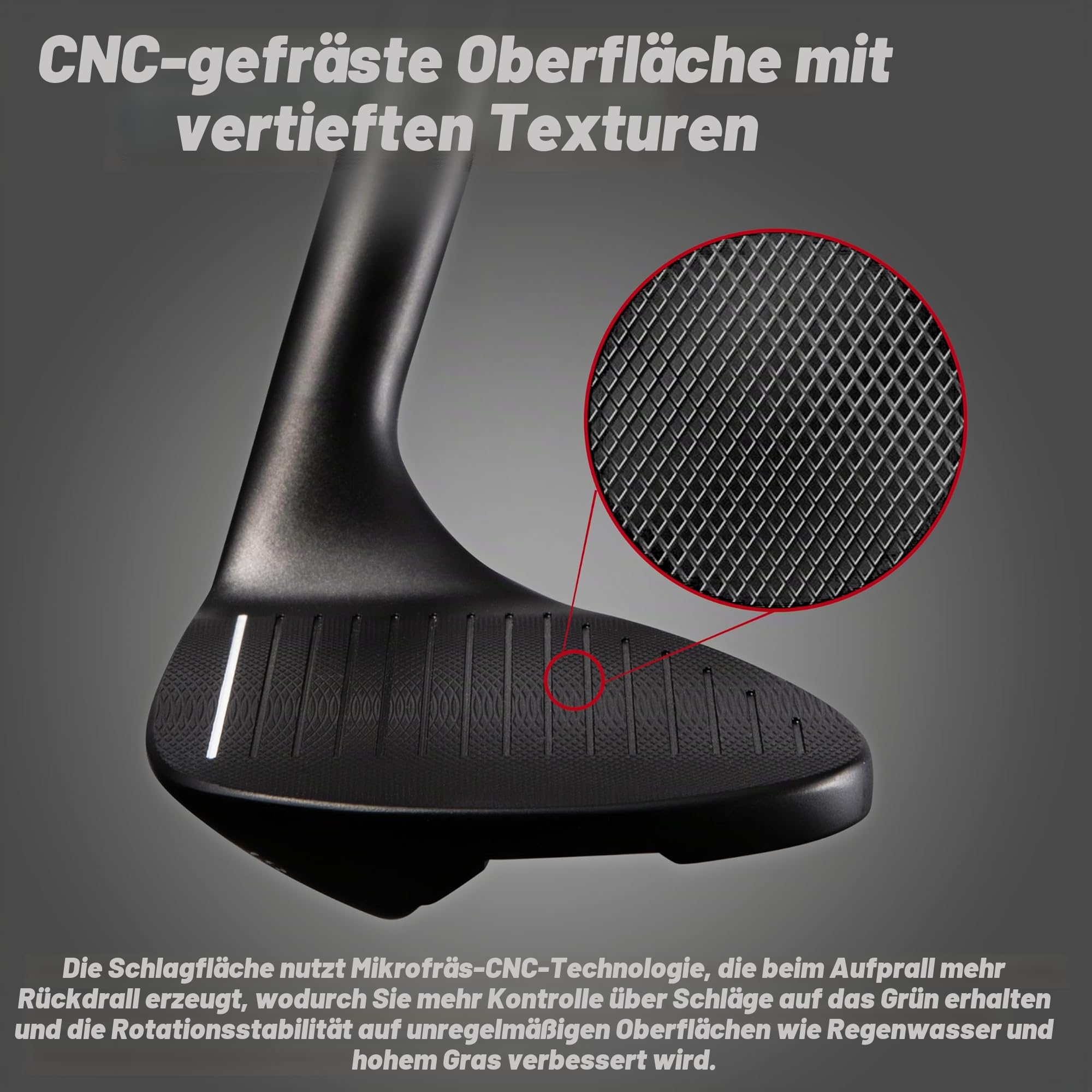 PGM Wedge - 72 Grad Premium Sand Wedge, Lob Wedge für Männer & Frauen - CNC Textured - Bunker Buster Escape Bunkers and Save Strokes Around The Green-High Loft Golf Club